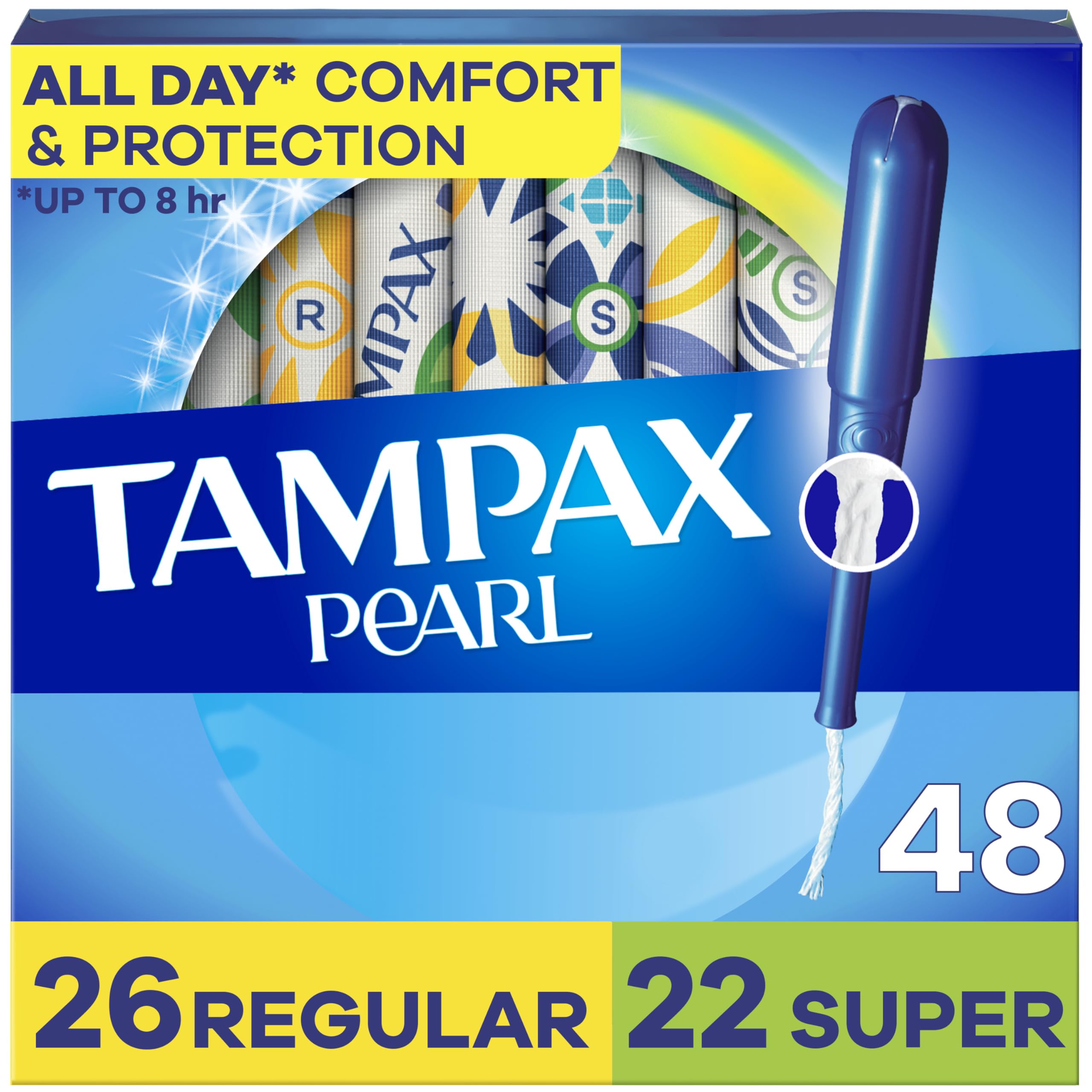 Tampones Tampax Pearl  Paquete Múltiple  Regulares Y Súper  48 Unidades - Venta Internacional.