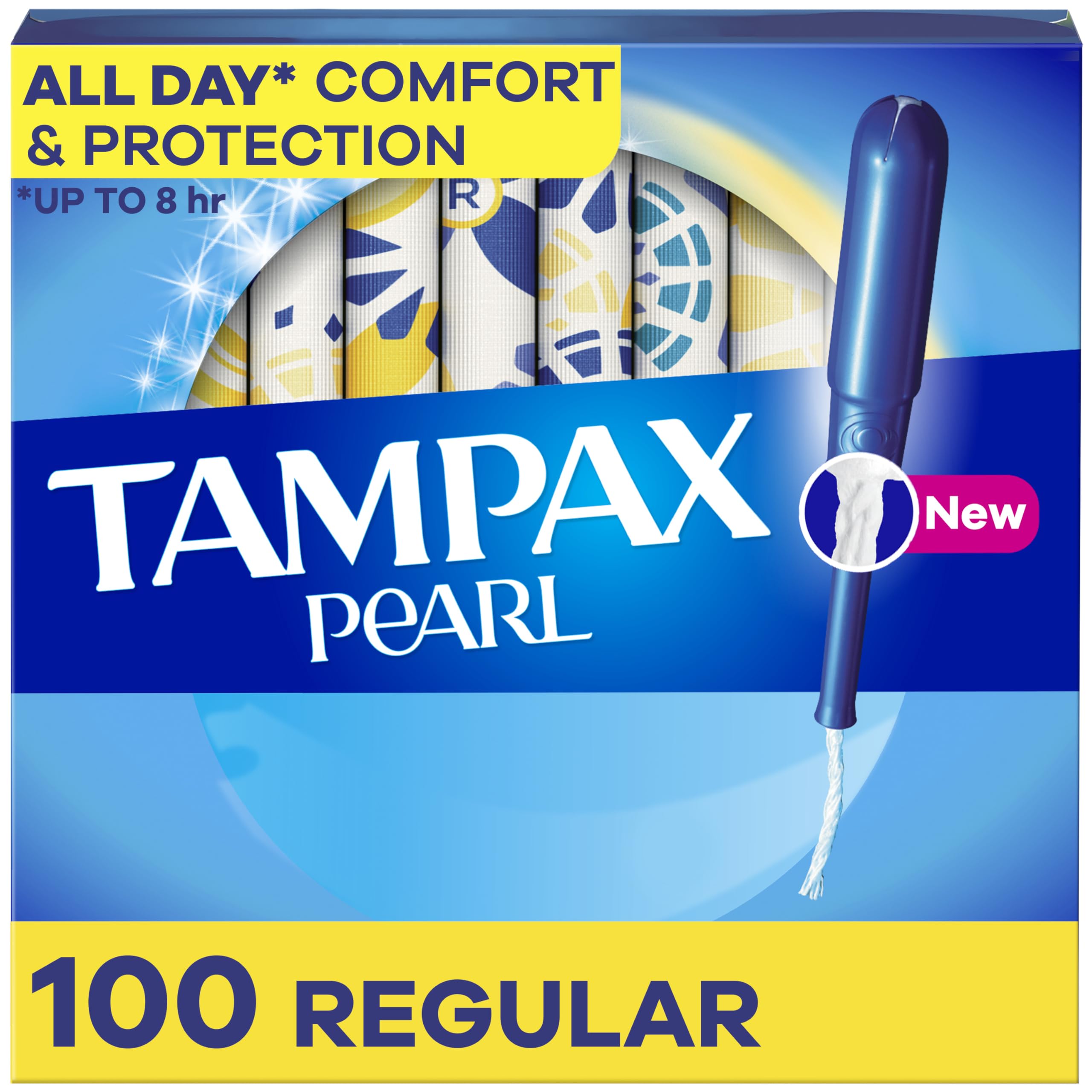 Tampones Tampax Pearl Regular Absorbency  100 Unidades X 2 Paquetes - Venta Internacional.