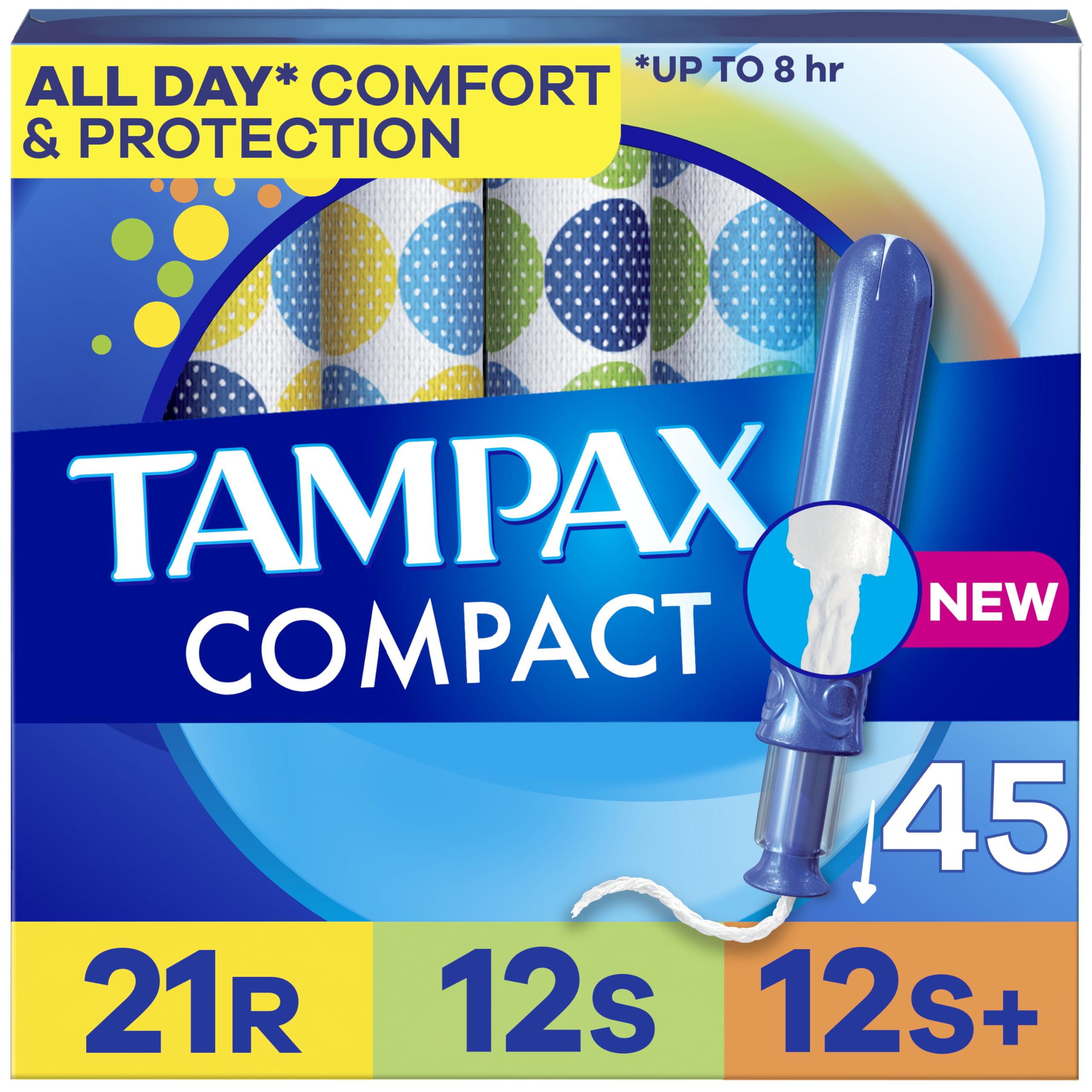 Tampones Tampax Compact Pearl Multipack 45 Unidades - Venta Internacional.