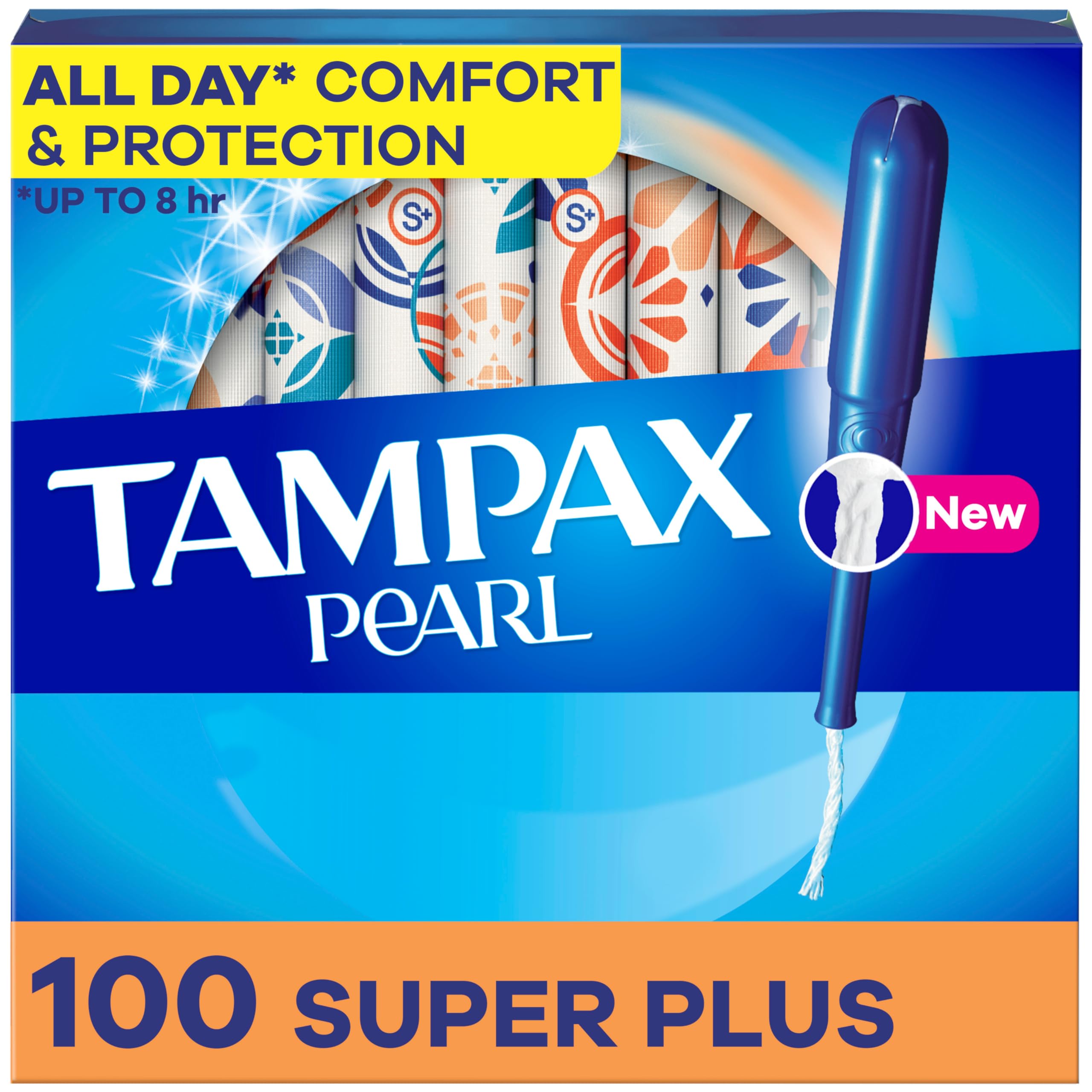 Tampones Tampax Pearl Super Plus Absorbency 100 Unidades - Venta Internacional.