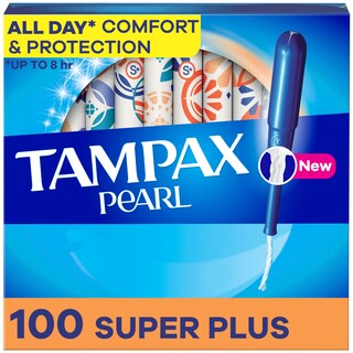 Foto 1 | Tampones Tampax Pearl Super Plus Absorbency 100 Unidades - Venta Internacional.