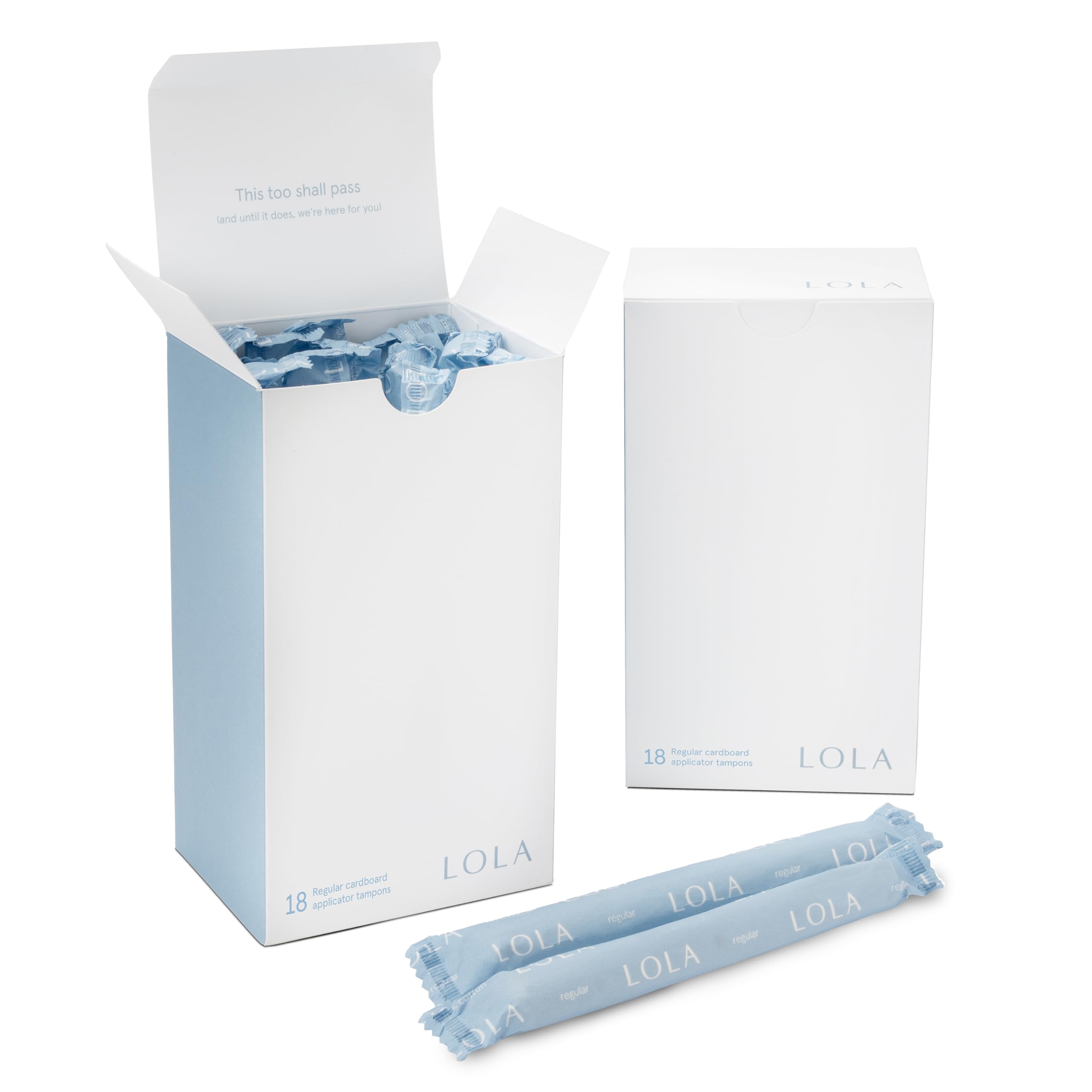 Tampones Lola De Algodón Orgánico Regulares 36 Unidades (2x18) - Venta Internacional.