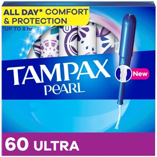 Foto 1 | Tampones Tampax Pearl Ultra Absorbency 60 Unidades - Venta Internacional.