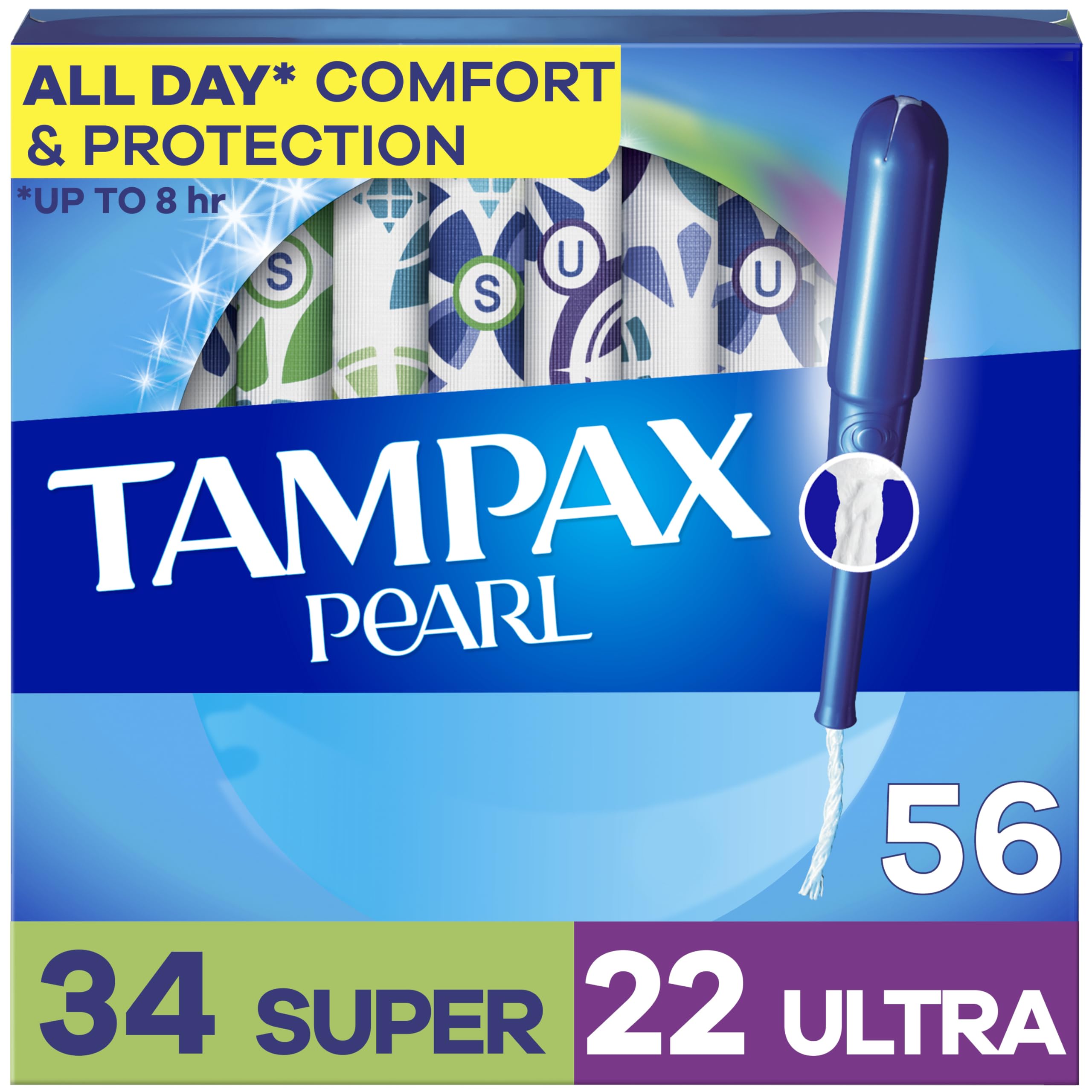 Tampones Tampax Pearl Multipack Super/ultra Absorbency X56 - Venta Internacional.