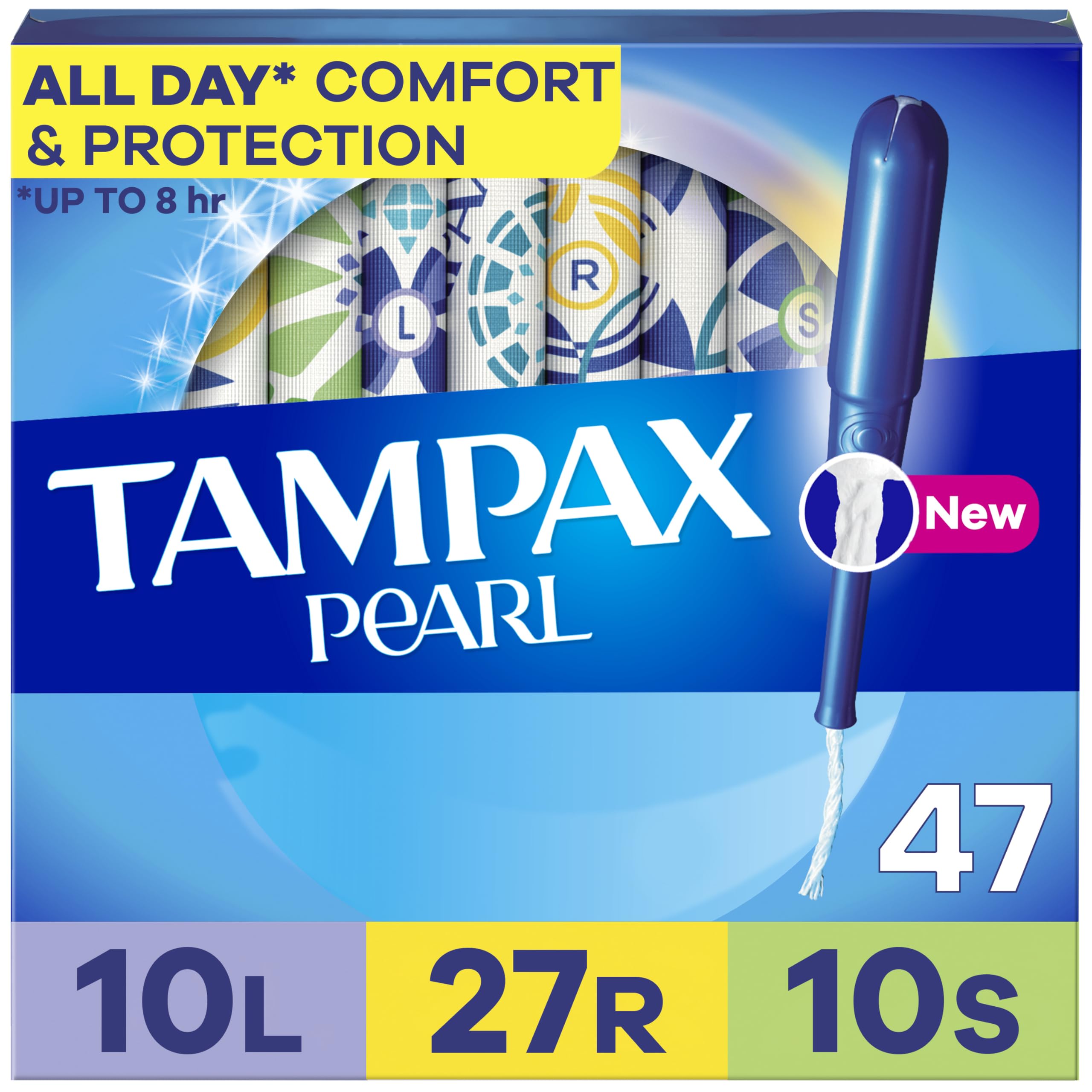 Tampones Tampax Pearl  Paquete Múltiple  47 Unidades  Absorbentes Ligeros  Regulares Y Superligeros - Venta Internaci