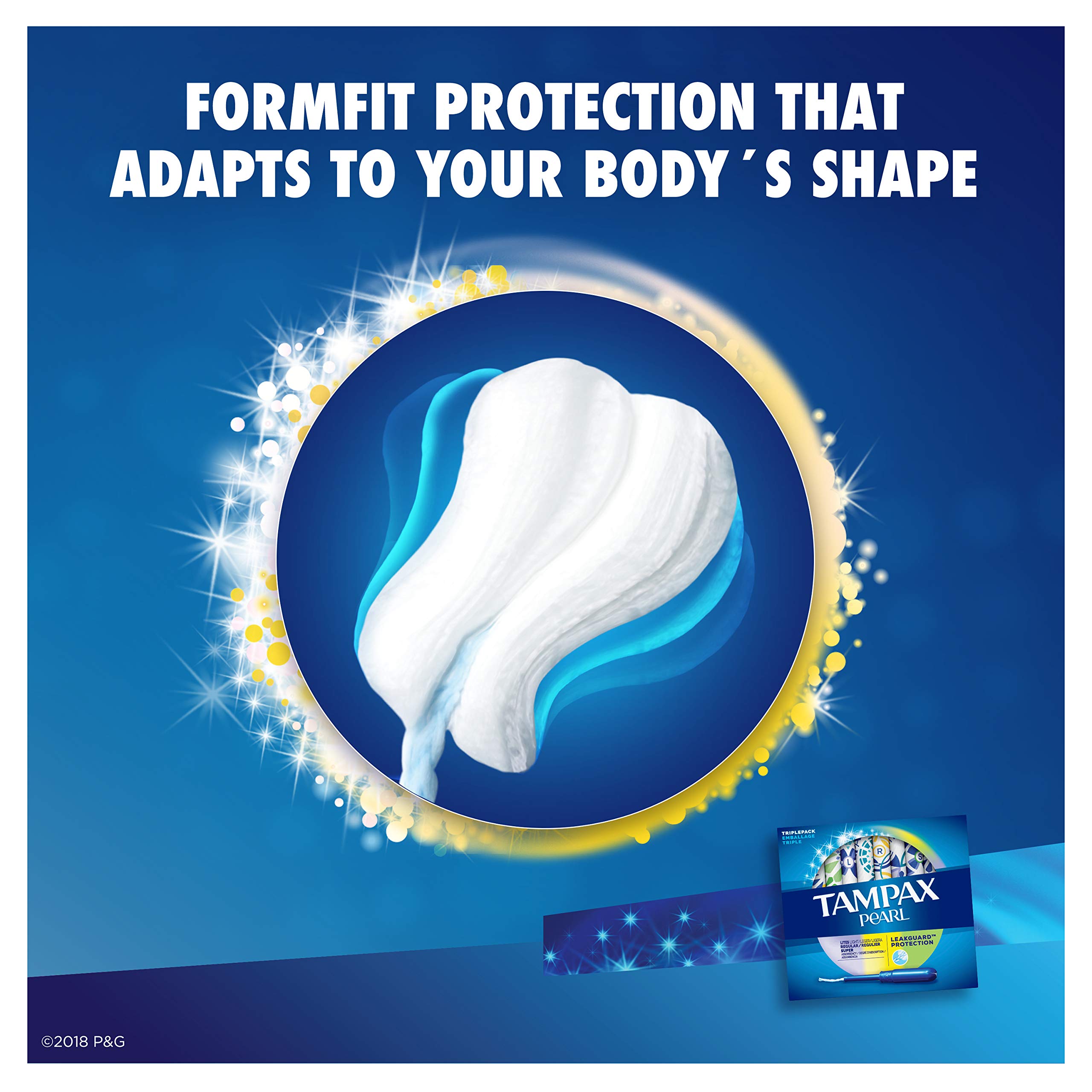 Foto 4 | Tampones Tampax Pearl De Plástico Multipack  Ligeros  Regulares Y Superligeros - Venta Internacional.