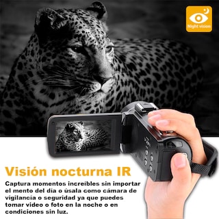 Foto 2 | Videocamara Vak 809 Fhd Microfono Nocturna 24mp Touch Hdmi Lente Gran Angular