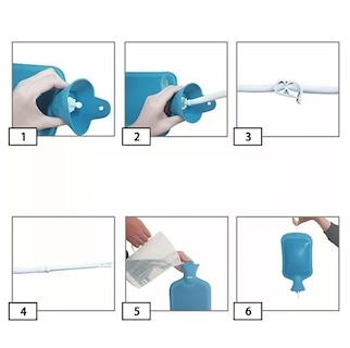 Foto 3 | Bolsa de Enema Kit Limpieza para Colón Y Café Silicona Azul