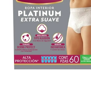 Foto 2 | Ropa Interior Depend Platinum Extra Suave Unisex G-xg 60pz