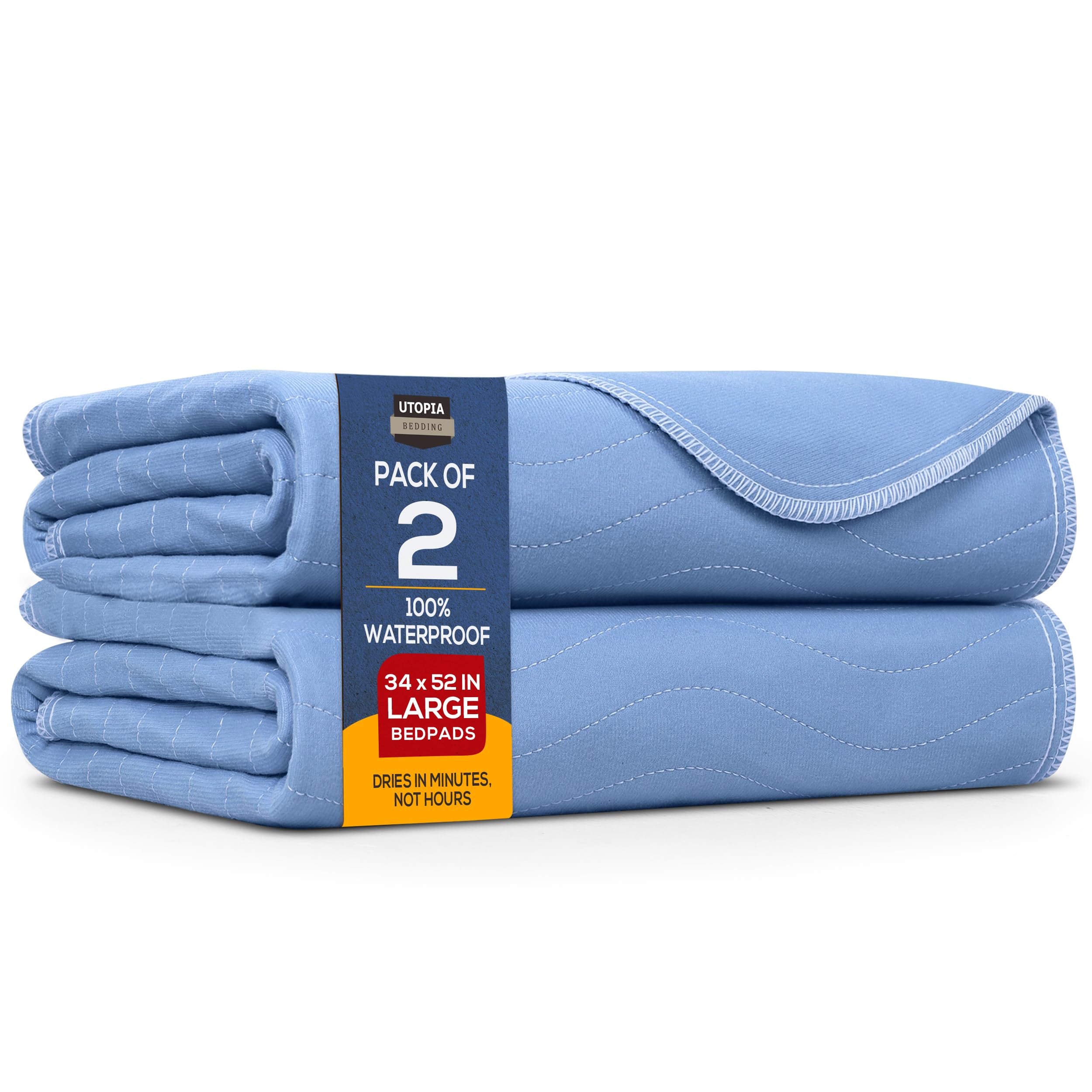 Foto 2 pulgar | Almohadillas Impermeables Y Reutilizables Utopia Bedding, 34 X 52 Cm (paquete De 2) - Venta Internacional.
