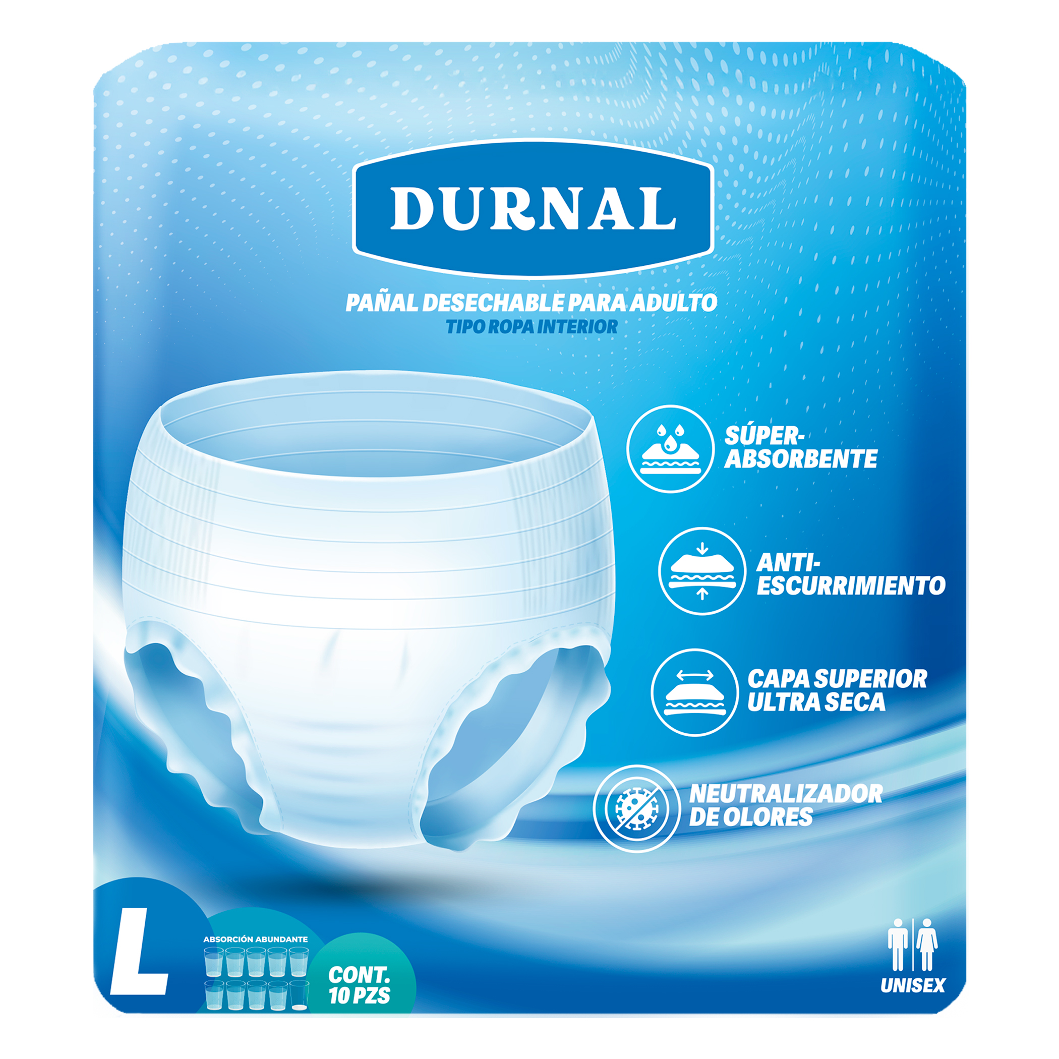 Foto 1 | Pañal Tipo Ropa Interior - Talla Grande / Durnal