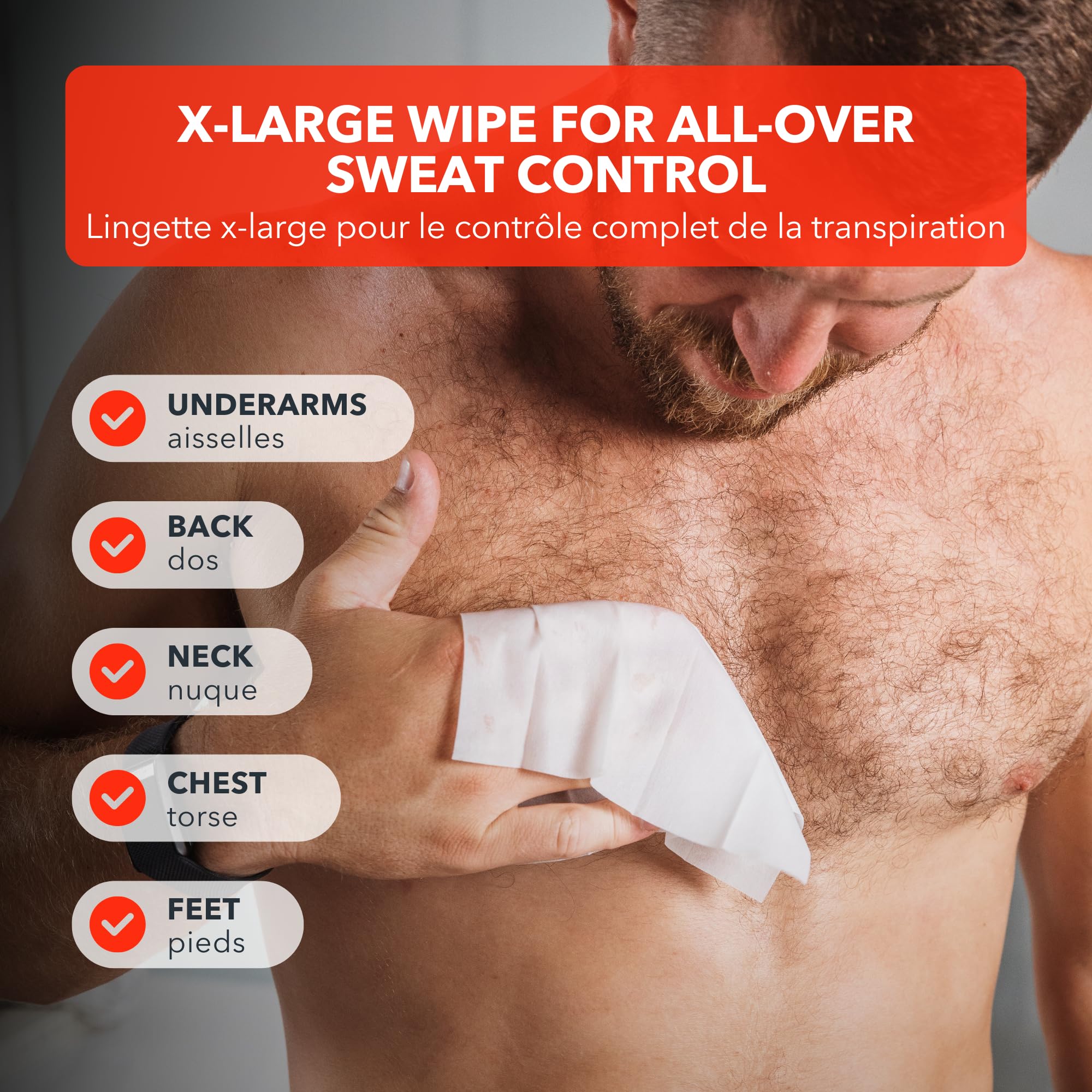 Foto 6 pulgar | Toallitas Corporales Antitranspirantes Sweatblock Clinical Strength 10 Piezas - Venta Internacional