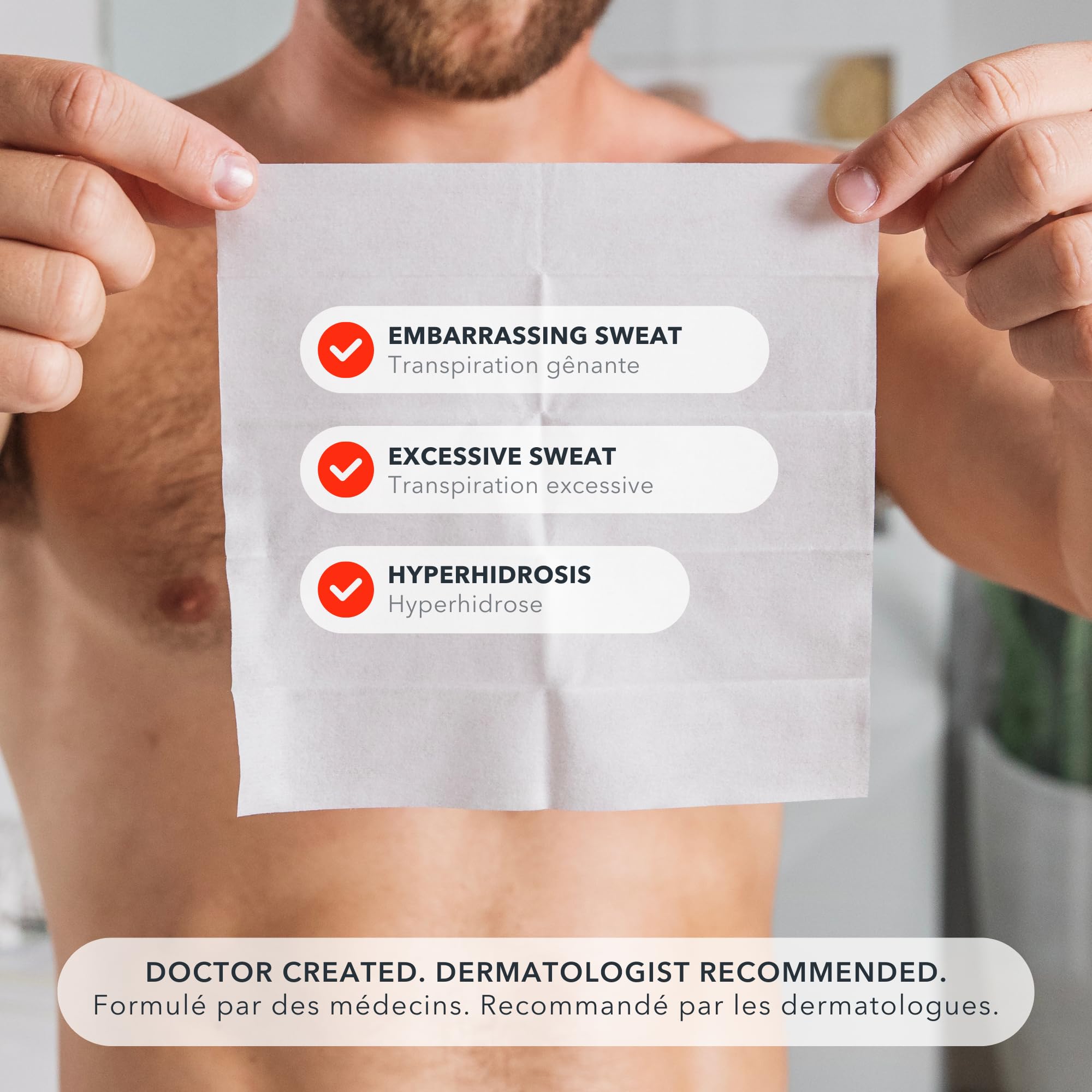 Foto 6 | Toallitas Corporales Antitranspirantes Sweatblock Clinical Strength 10 Piezas - Venta Internacional