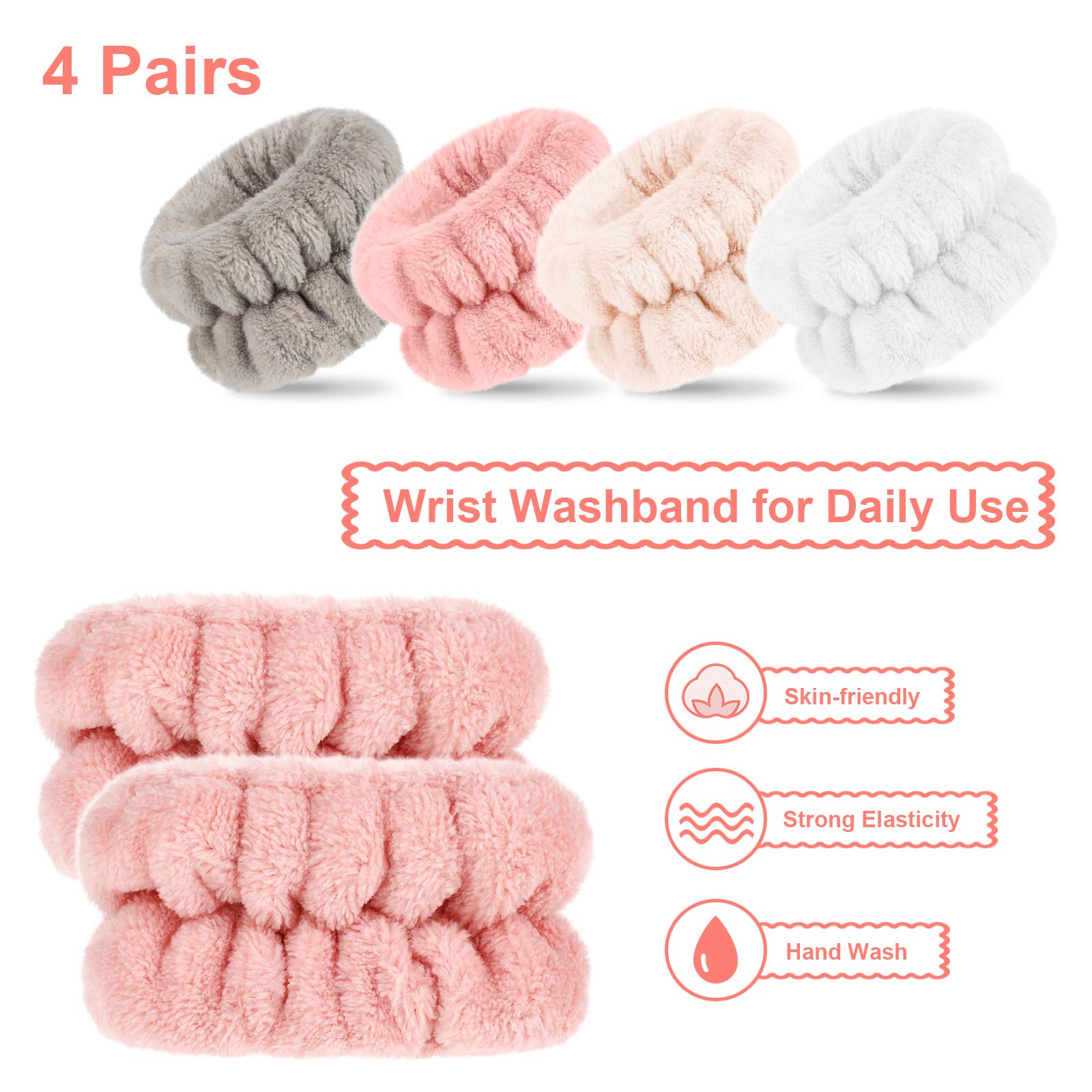 Foto 5 pulgar | Toalla De Microfibra Wrist Spa Washband, 4 Pares, Chuangdi - Venta Internacional.