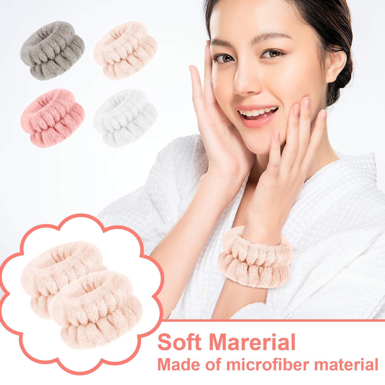 Foto 5 | Toalla De Microfibra Wrist Spa Washband, 4 Pares, Chuangdi - Venta Internacional.