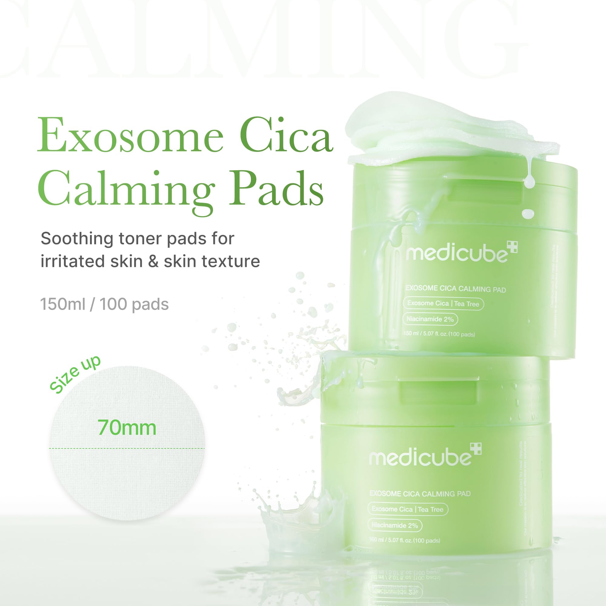 Foto 2 | Almohadillas De Tóner Medicube Exosome Cica Tea Tree Calming (100 Almohadillas) - Venta Internacional.