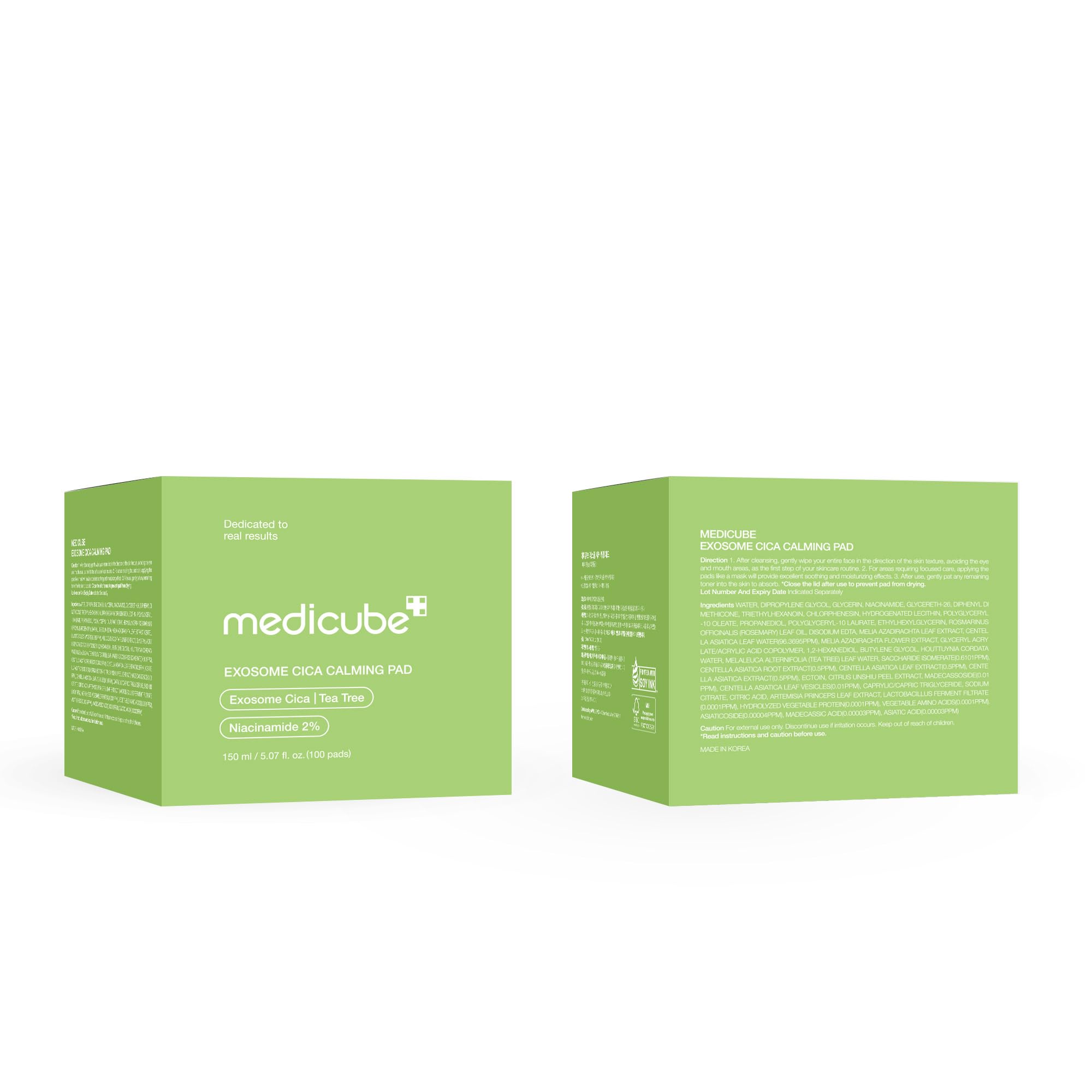 Foto 8 pulgar | Almohadillas De Tóner Medicube Exosome Cica Tea Tree Calming (100 Almohadillas) - Venta Internacional.