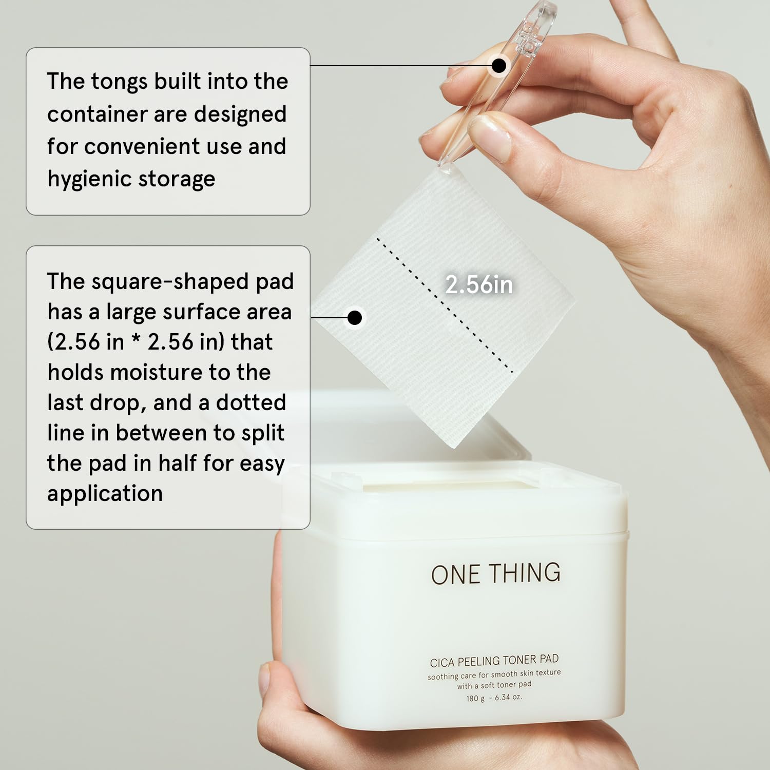 Foto 5 pulgar | Almohadillas De Tóner One Thing Cica Peeling 187 Ml 65 Pastillas Veganas - Venta Internacional.