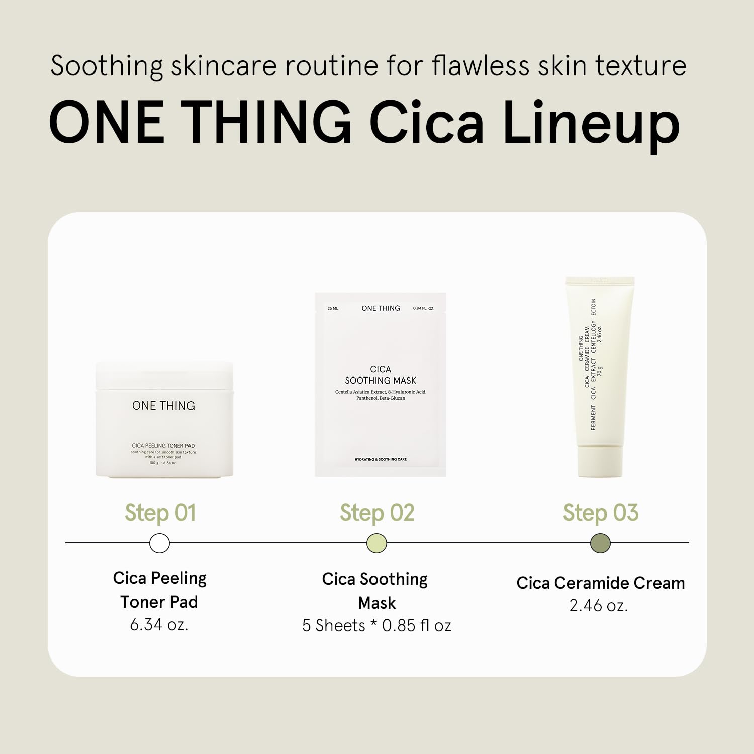 Foto 8 pulgar | Almohadillas De Tóner One Thing Cica Peeling 187 Ml 65 Pastillas Veganas - Venta Internacional.