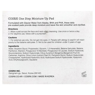 Foto 3 | Moisture Up Pad Cosrx 70 Almohadillas 140 Ml - Venta Internacional.