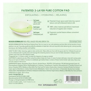 Foto 3 | Almohadillas Exfoliantes Neogen Bio-peel+ Gauze Té Verde 9 5 Ml 8 Almohadillas - Venta Internacional.