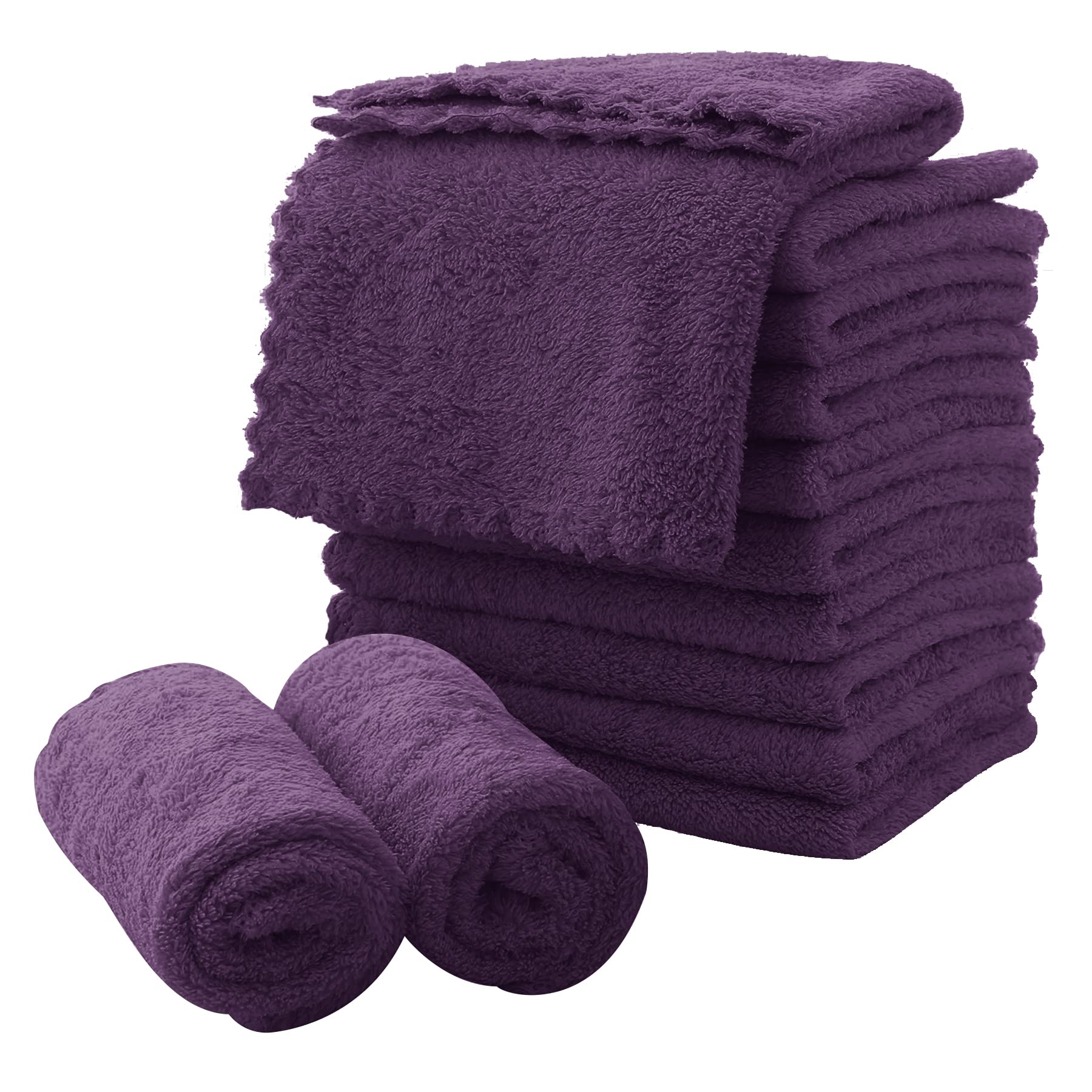 Paños Faciales Moonqueen De Microfibra De Secado Rápido, Paquete De 12 Unidades, Color Morado - Venta Internacional. $568