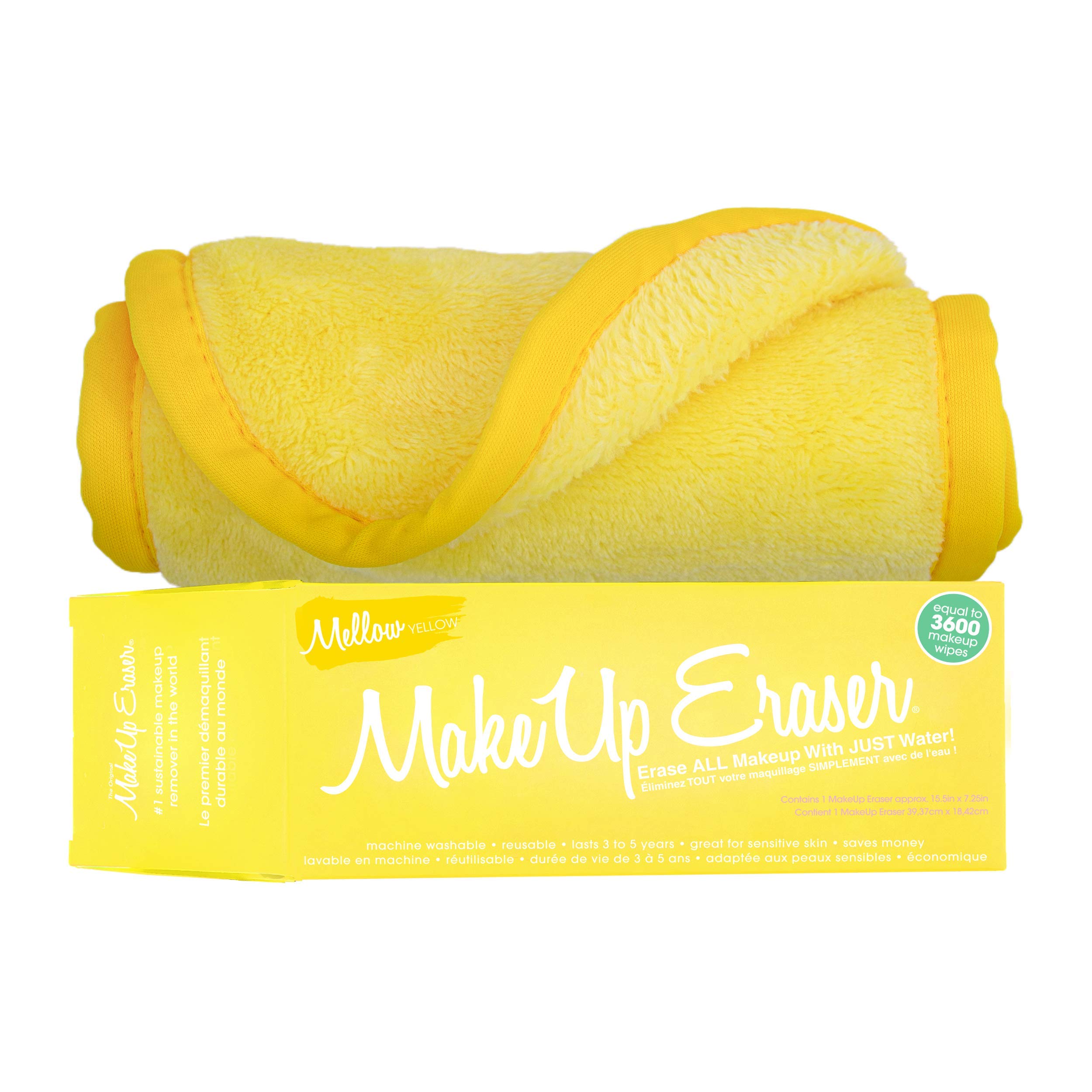 El Borrador De Maquillaje Borra Todo El Maquillaje Con Solo Agua, Amarillo Suave - Venta Internacional.