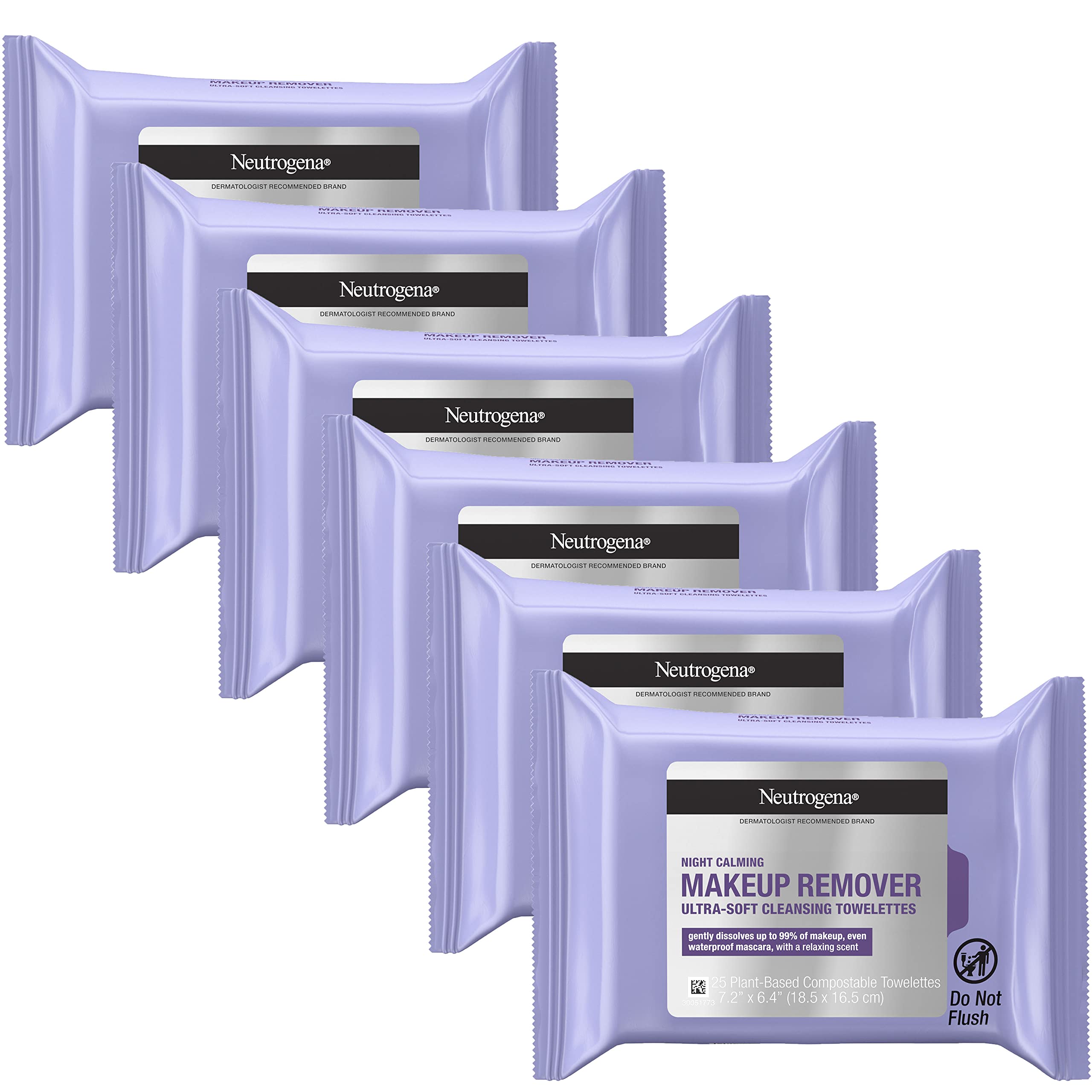 Toallitas Desmaquillantes Neutrogena Night Calming, 25 Unidades - Venta Internacional.