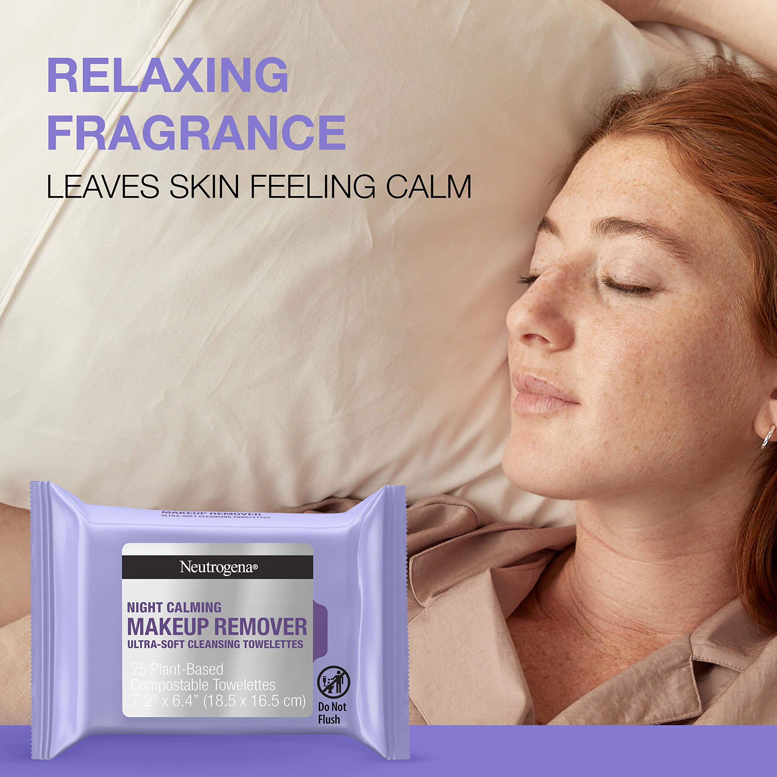 Foto 6 pulgar | Toallitas Desmaquillantes Neutrogena Night Calming, 25 Unidades - Venta Internacional.