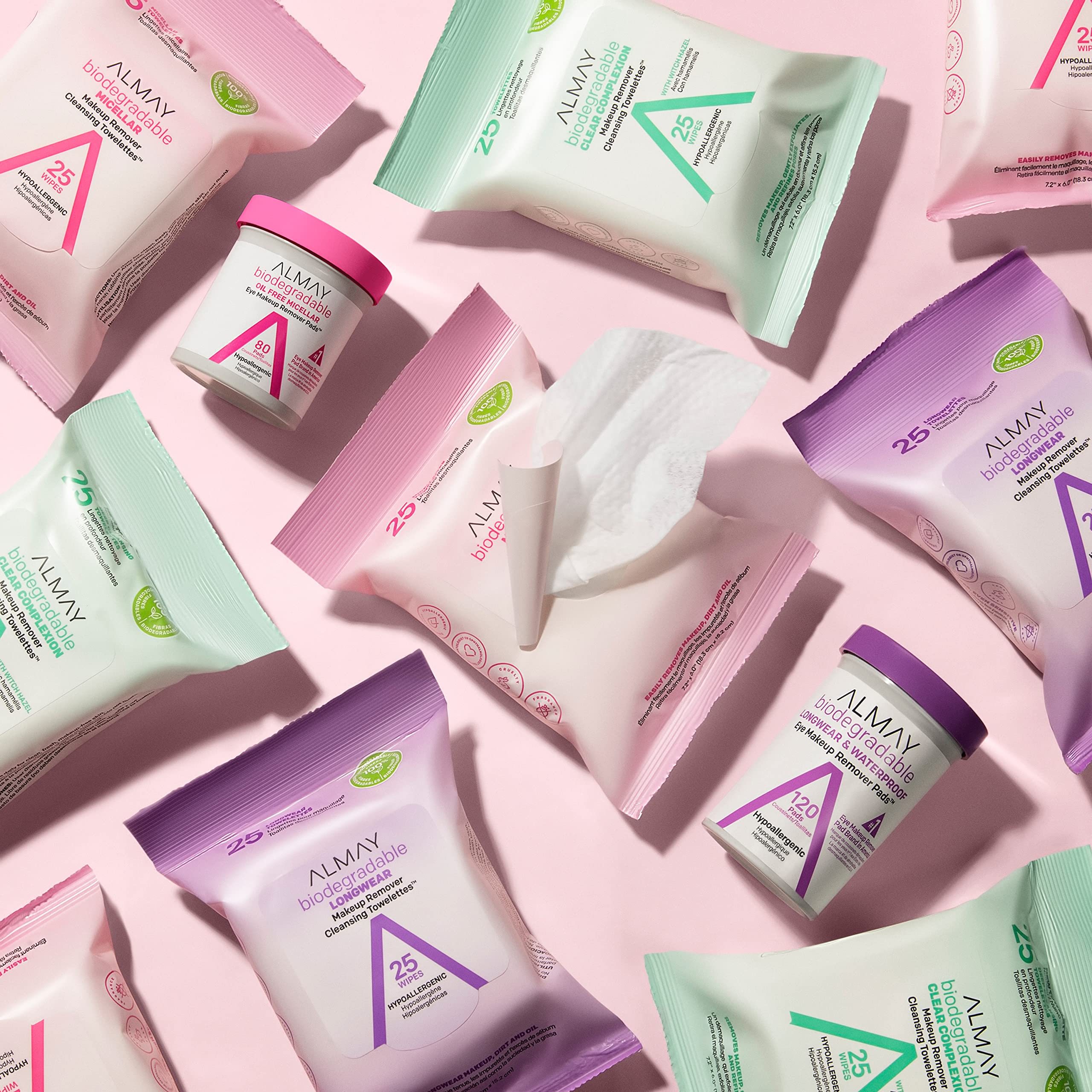 Foto 6 | Toallitas Limpiadoras Desmaquillantes Almay Clear Skin, 25 Unidades - Venta Internacional.