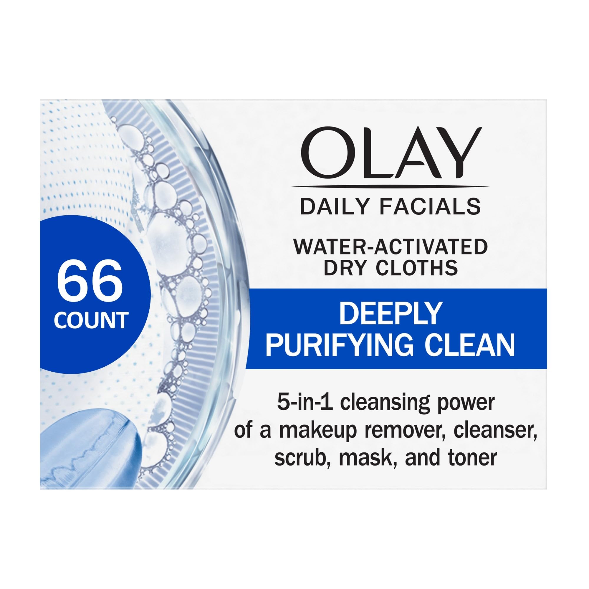 Toallitas Limpiadoras Olay Daily Facials, Profundamente Purificantes, 66 Unidades - Venta Internacional.