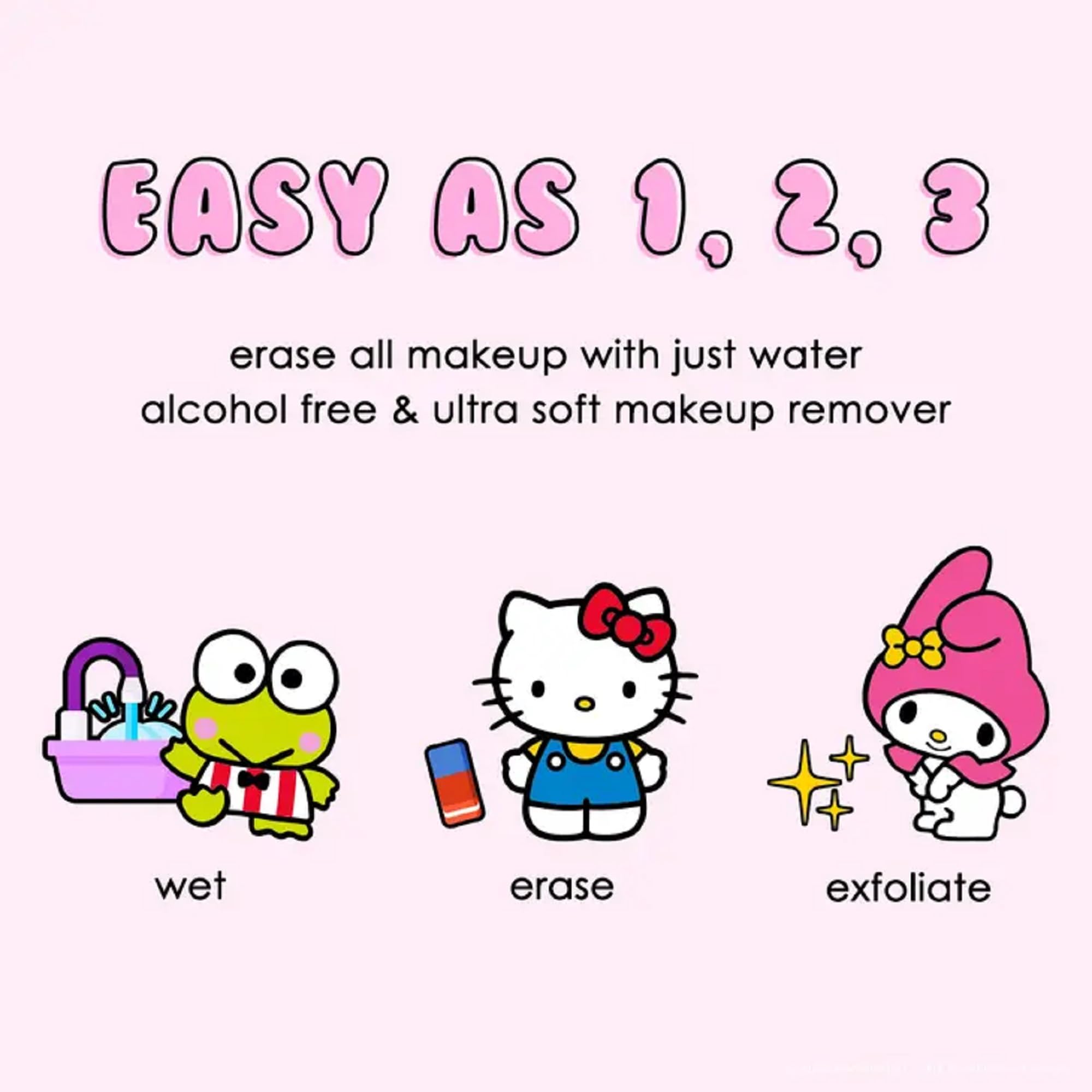 Foto 7 | Set De Borradores De Maquillaje Para 7 Días, Original De Hello Kitty And Friends - Venta Internacional.