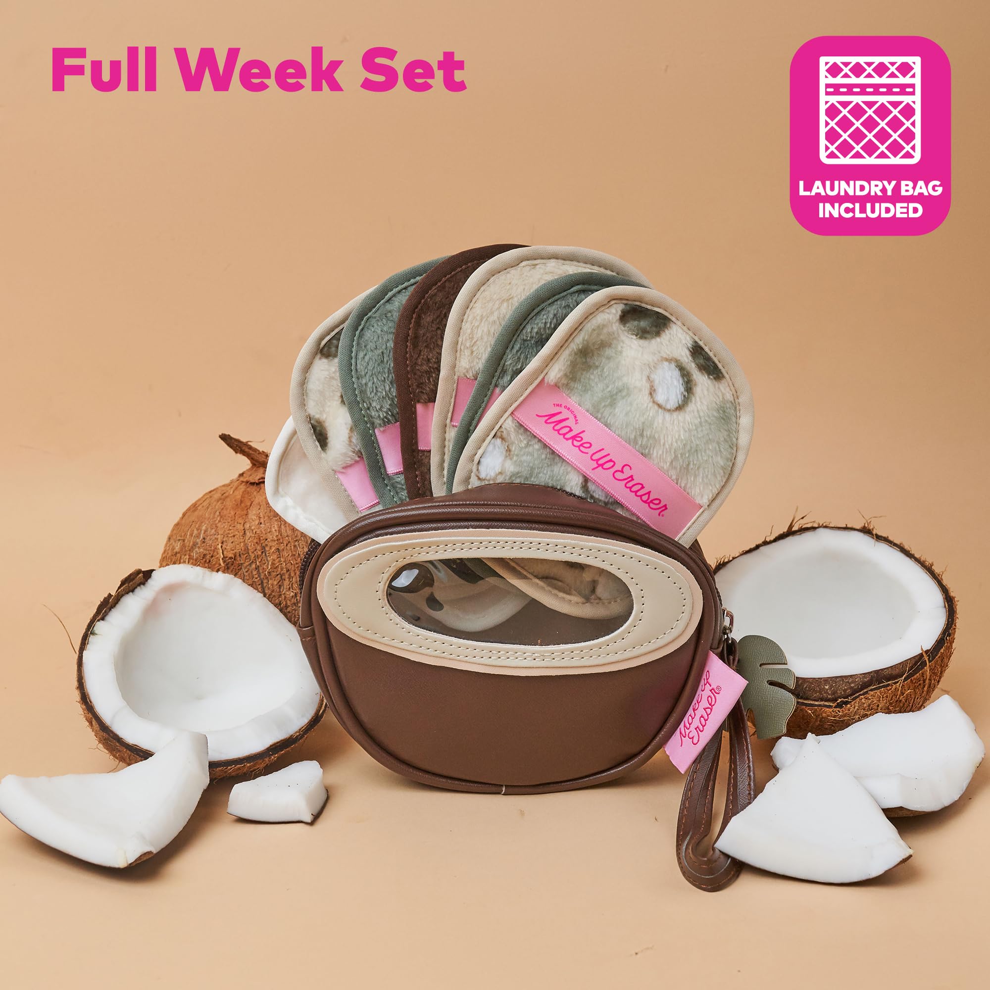 Foto 4 pulgar | Set De Borradores De Maquillaje Para 7 Días Que Borra Todo El Maquillaje Con Solo Agua Y Coco - Venta Internacional.