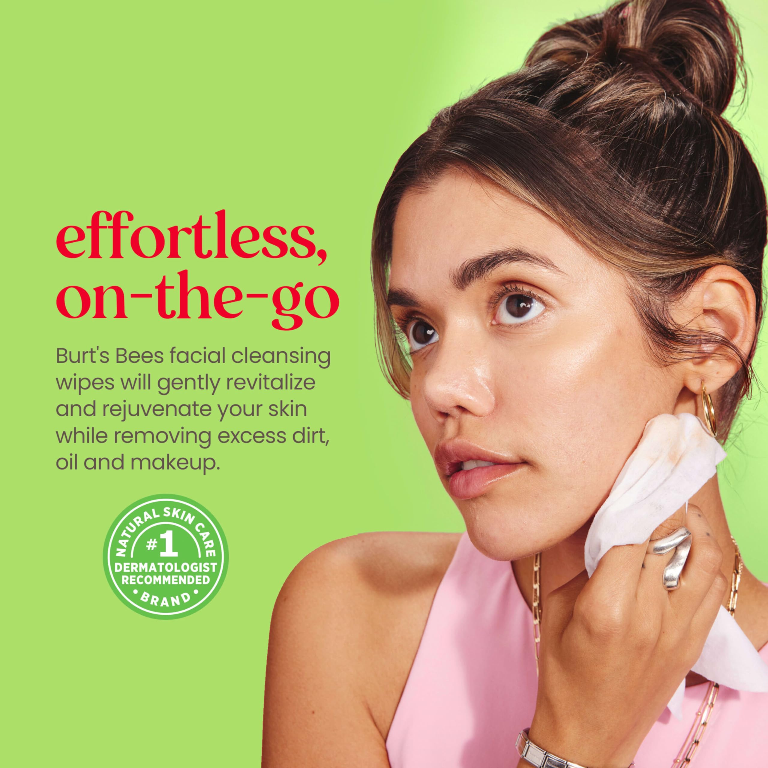 Foto 5 | Toallitas Faciales Burt's Bees Con Aloe Vera Para Piel Sensible, 30 Unidades - Venta Internacional.