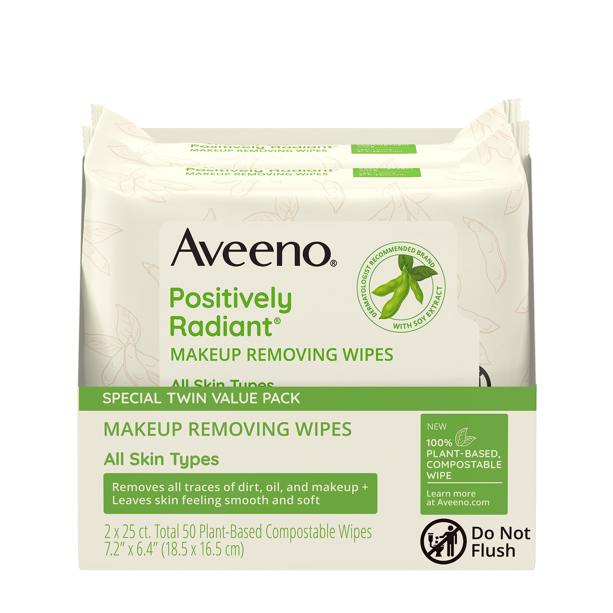 Foto 6 | Toallitas Desmaquillantes Aveeno Positively Radiant - Venta Internacional.