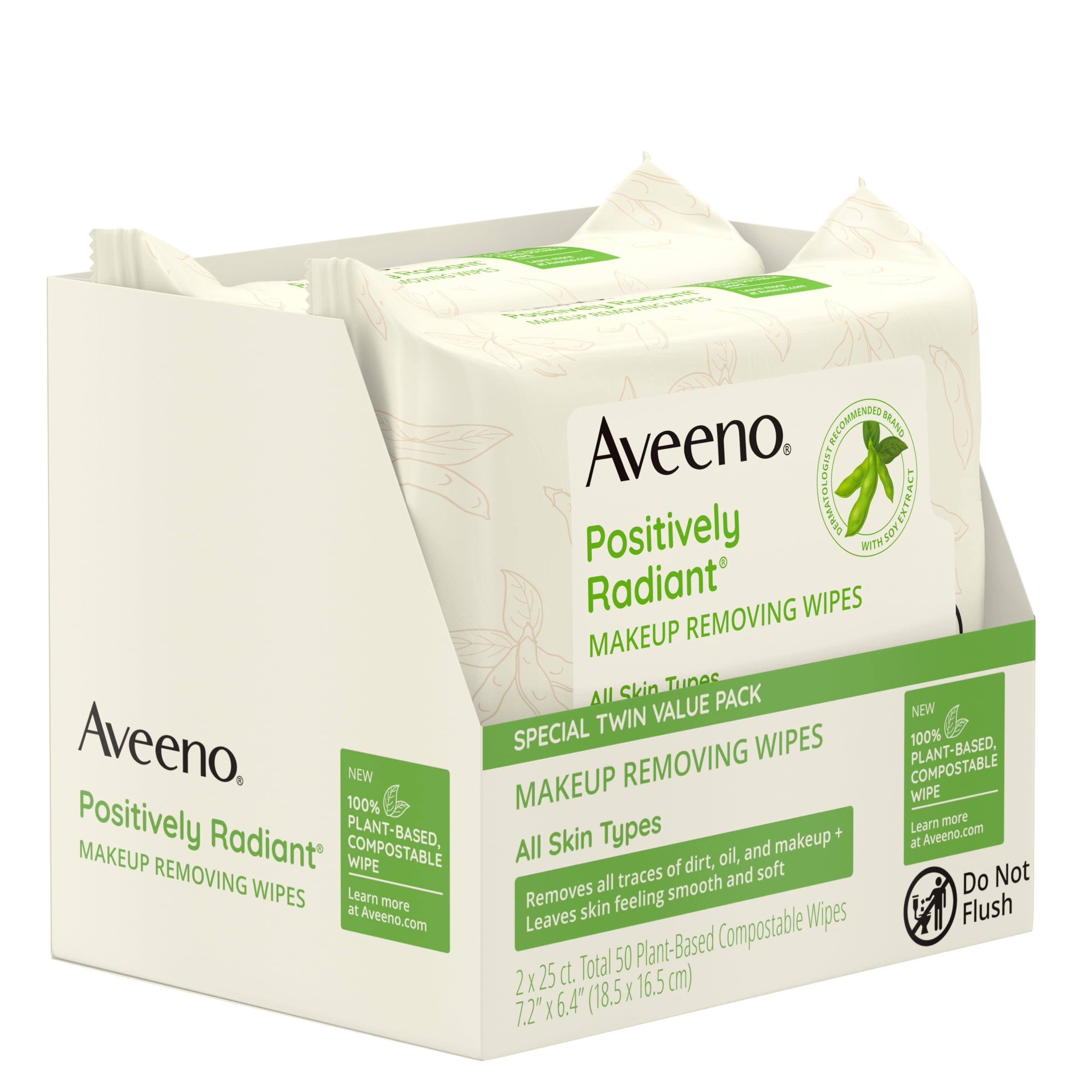 Foto 7 | Toallitas Desmaquillantes Aveeno Positively Radiant - Venta Internacional.