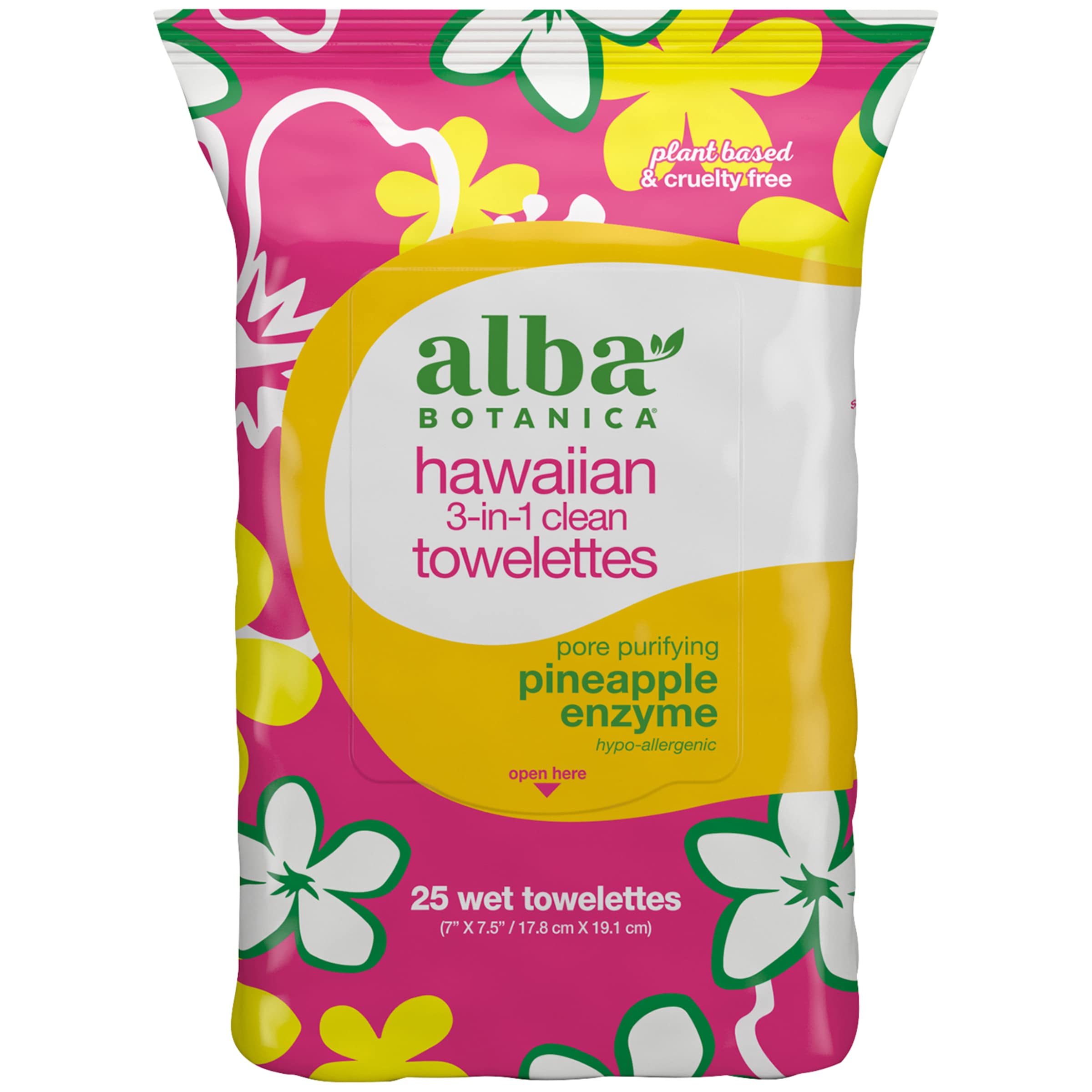 Foto 2 pulgar | Towelettes Alba Botanica Hawaiian, Purificadora De Poros Profundos 3 En 1 - Venta Internacional.