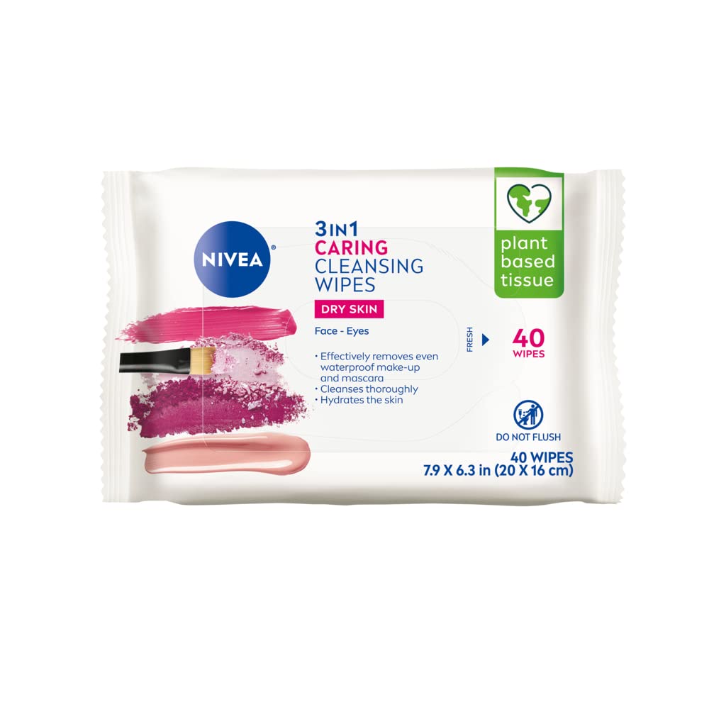 Toallitas Limpiadoras Nivea 3 En 1 Para El Cuidado Del Rostro Y Los Ojos, 25 Unidades - Venta Internacional.