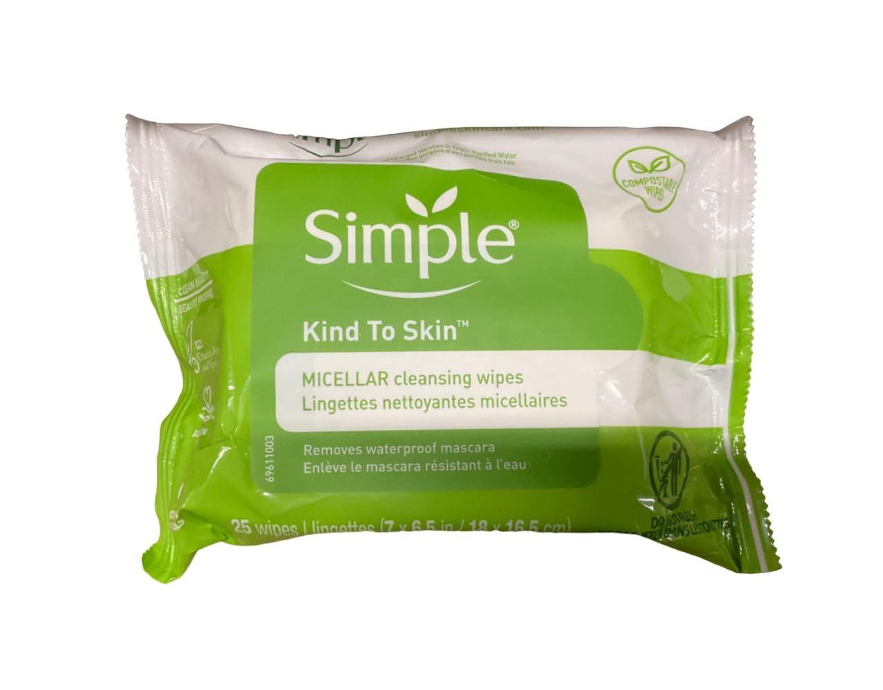 Foto 2 pulgar | Toallitas Limpiadoras Simple Kind To Skin Micellar 25 Toallitas X4 - Venta Internacional.