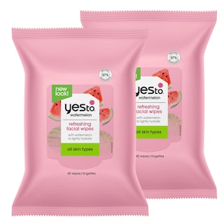Foto 1 | Toallitas Limpiadoras Faciales Yes To Refreshing Watermelon, Paquete De 2 - Venta Internacional.