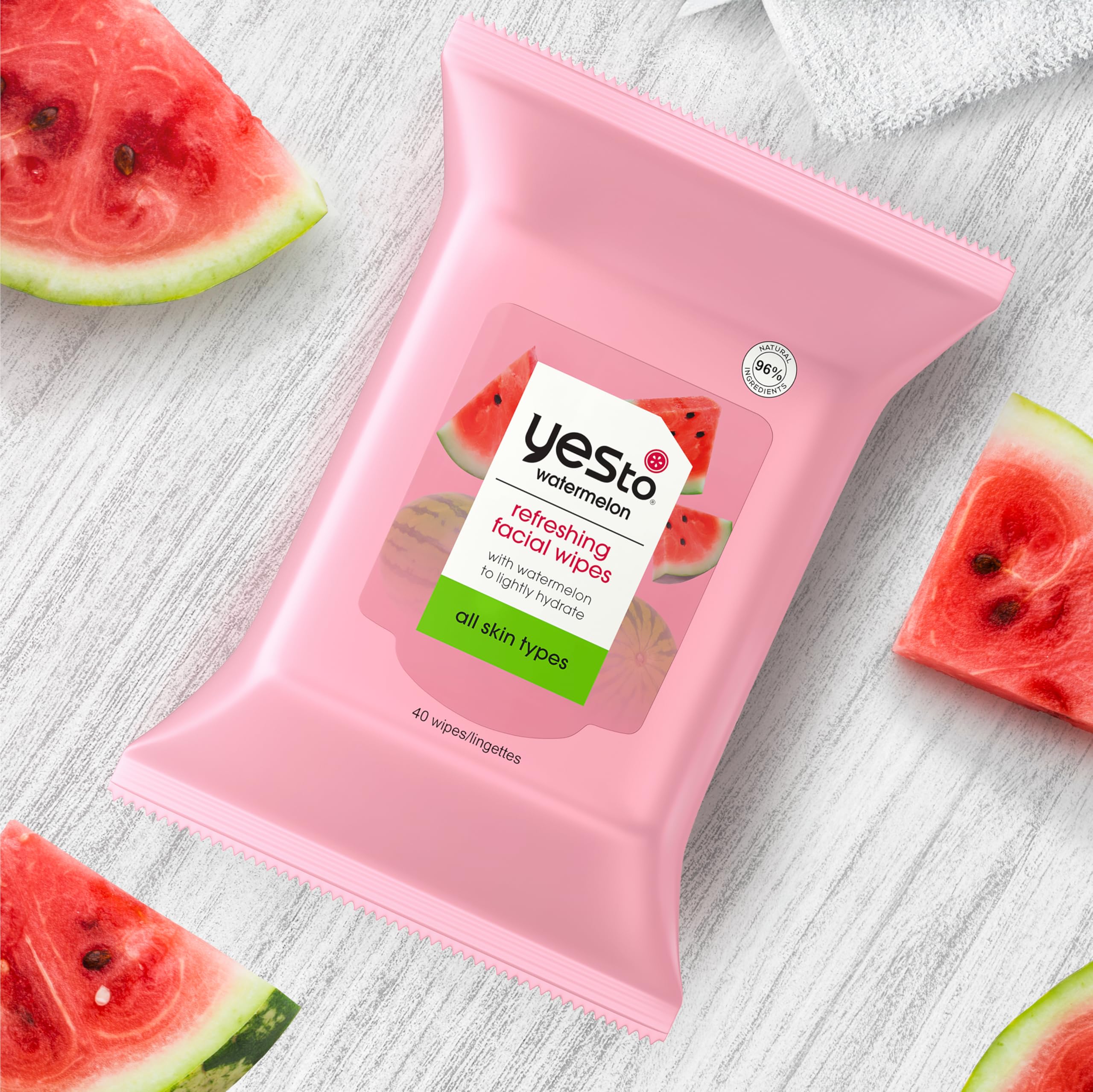 Foto 5 | Toallitas Limpiadoras Faciales Yes To Refreshing Watermelon, Paquete De 2 - Venta Internacional.