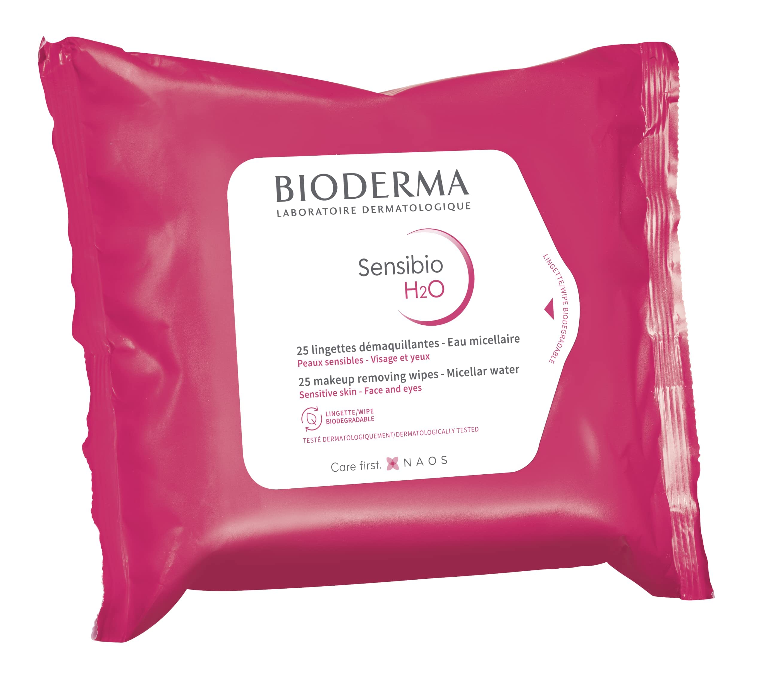 Foto 2 pulgar | Toallitas Bioderma Sensibio H2o Biodegradables 25 Unidades - Venta Internacional.