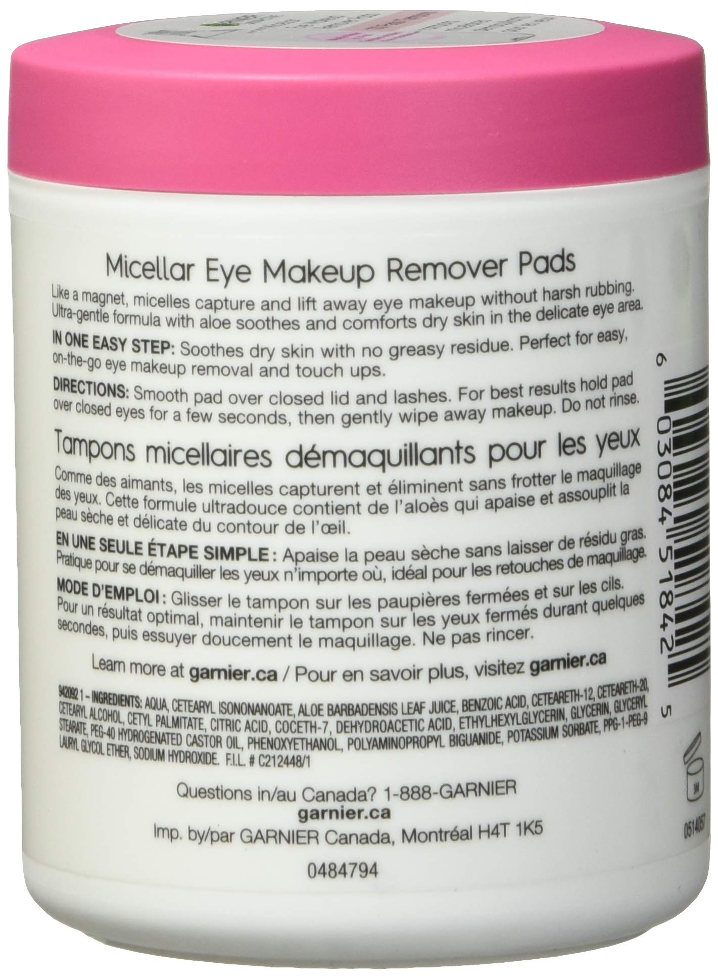 Foto 2 | Almohadillas Desmaquillantes Garnier Micellar, 100 Unidades - Venta Internacional.