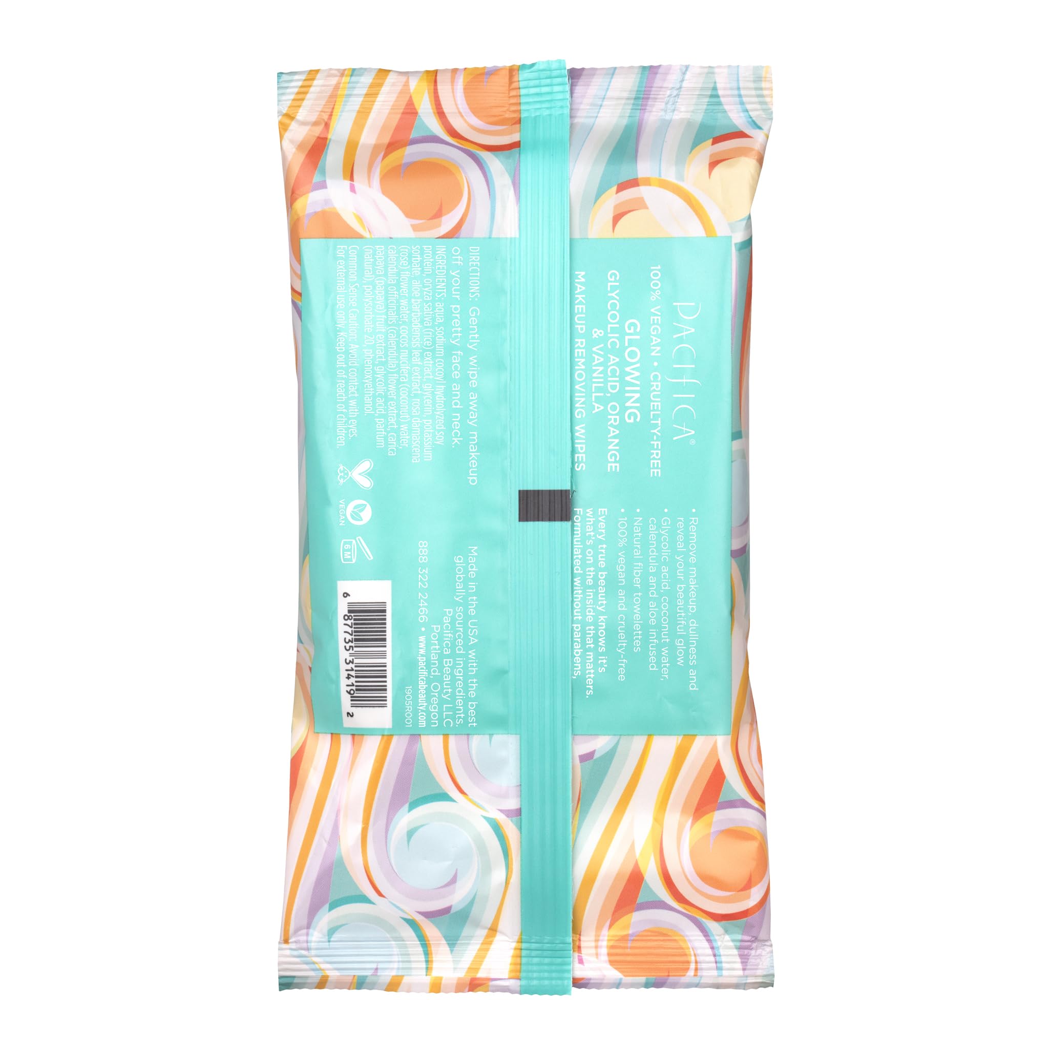 Foto 4 pulgar | Toallitas Desmaquillantes Pacifica Beauty Glowing Glicólico Acid - Venta Internacional.