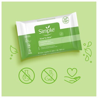 Foto 2 | Toallitas Faciales, Desmaquillantes Suaves, Sencillas Y Respetuosas Con La Piel, 25 Unidades - Venta Internacional.