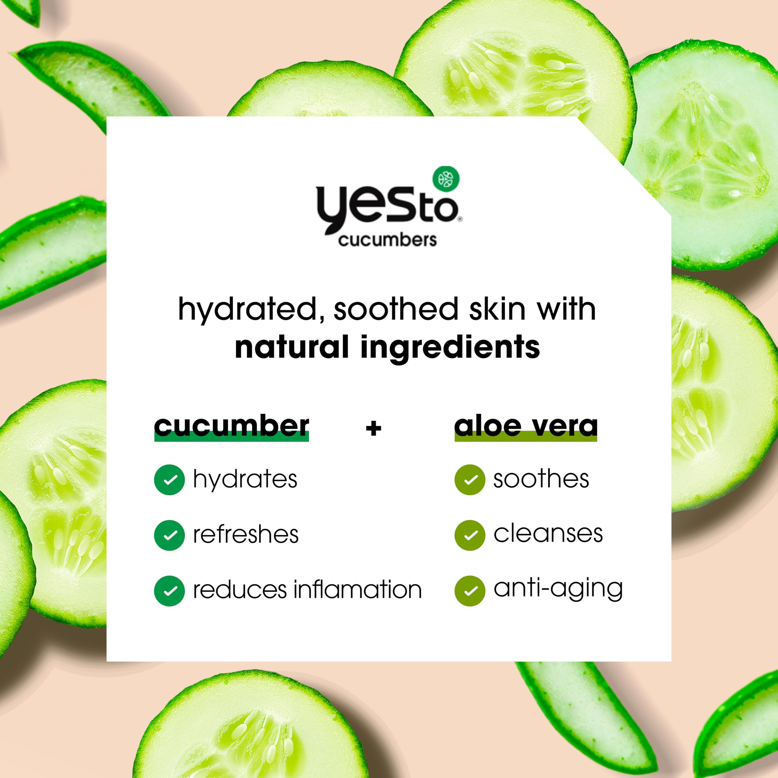 Foto 3 pulgar | Toallitas Faciales Yes To Sensitive Facial Cleansing Con Pepino Y Aloe - Venta Internacional.