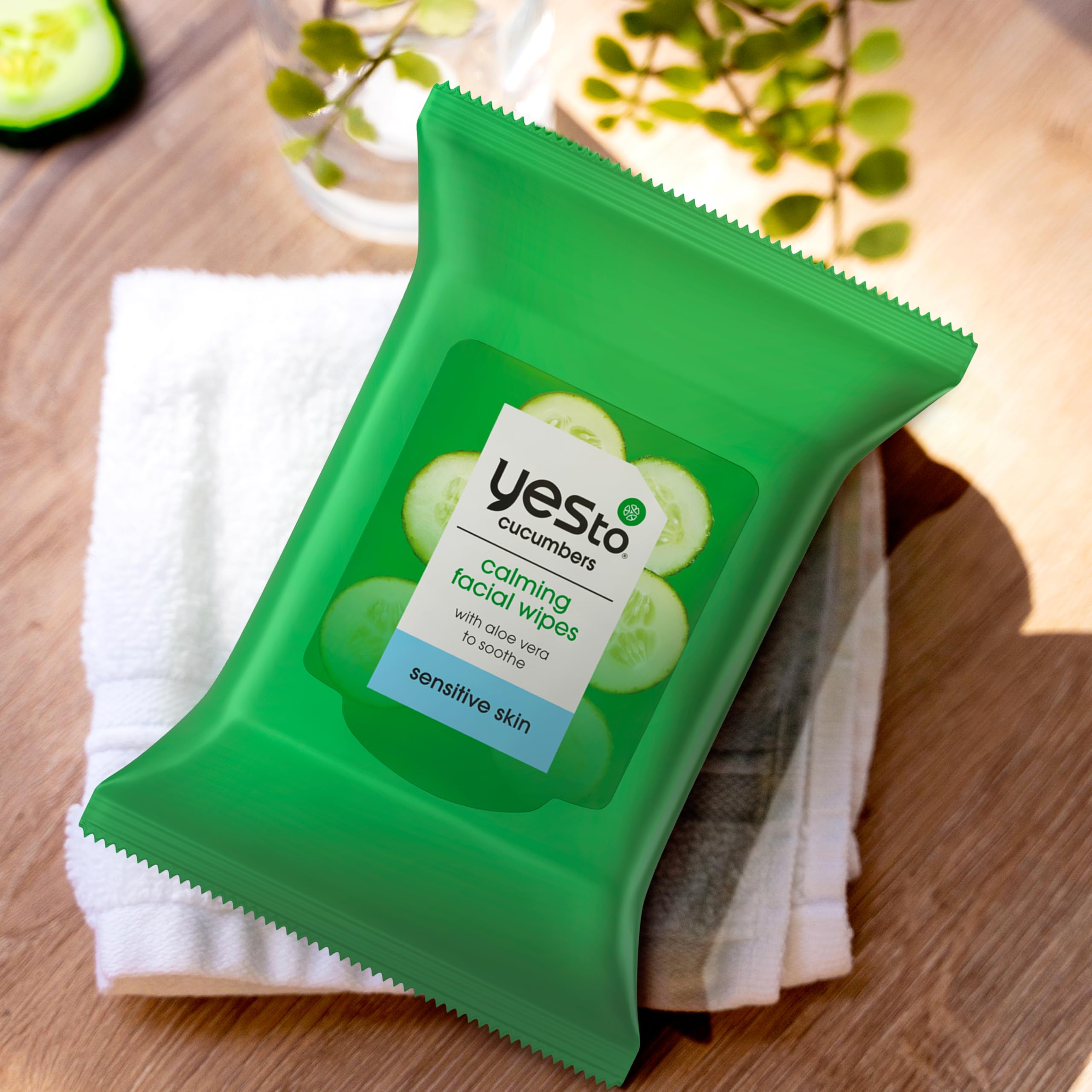 Foto 7 | Toallitas Faciales Yes To Sensitive Facial Cleansing Con Pepino Y Aloe - Venta Internacional.