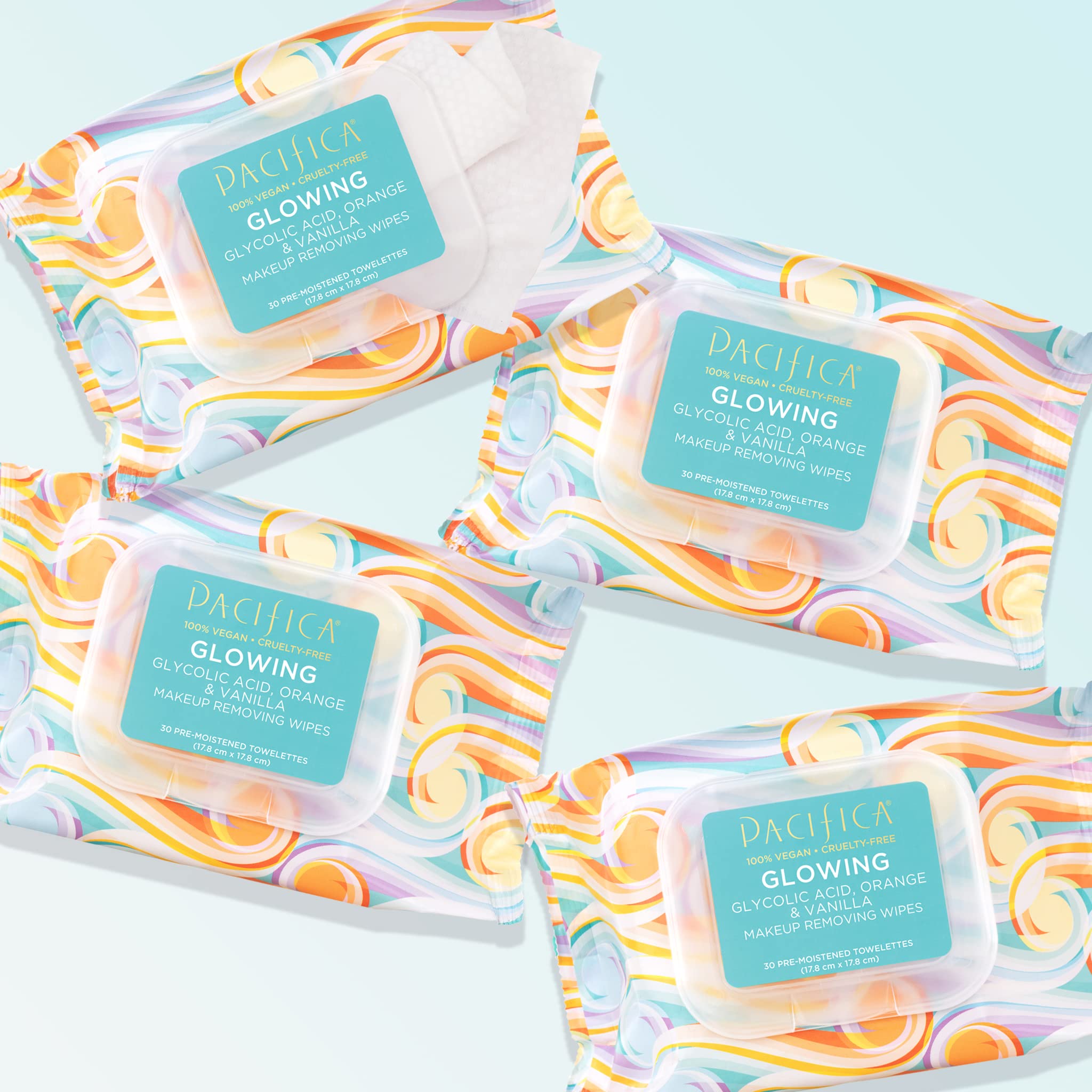 Foto 4 pulgar | Toallitas Desmaquillantes Pacifica Beauty Glowing Con Ácido Glicólico - Venta Internacional.