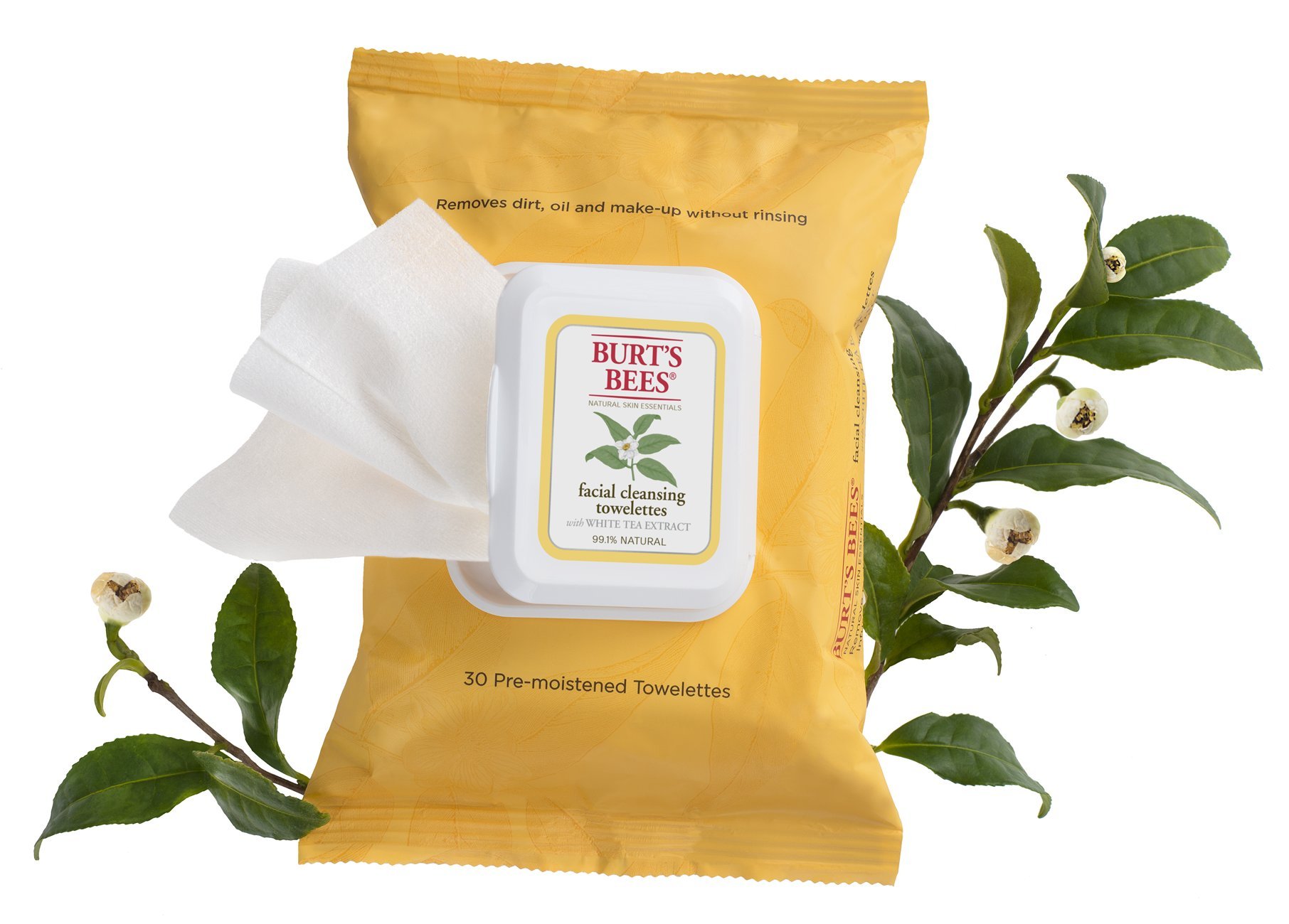 Foto 6 pulgar | Toallitas Limpiadoras Faciales Burt's Bees White Tea X30 - Venta Internacional.