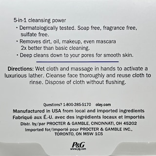 Foto 3 | Paños Limpiadores Faciales Olay Daily Deeply Clean 2 En 1, 33 Unidades X 4 - Venta Internacional.